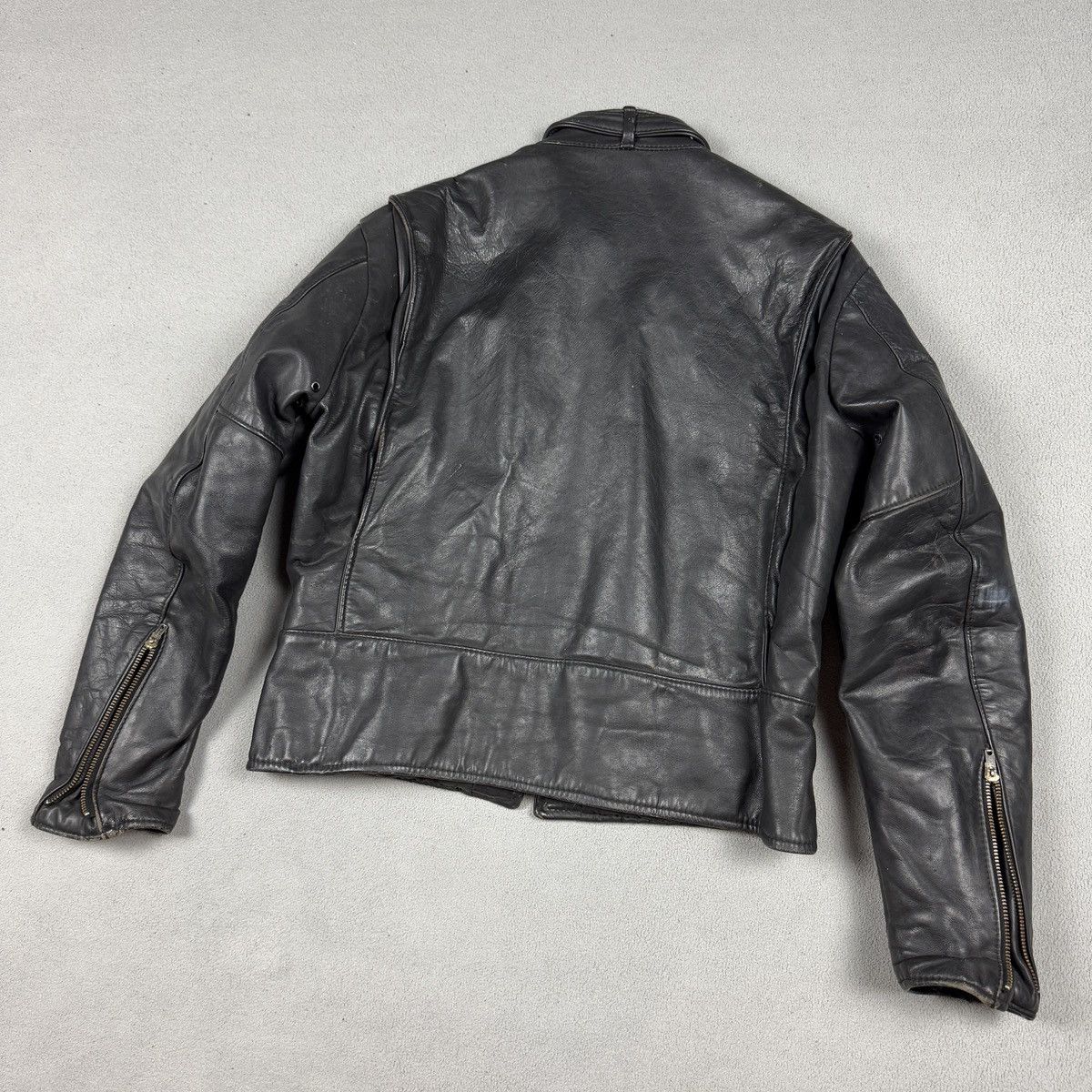 Vintage Berman's Leather Jacket Vintage 60/70s Lenzip biker punk Size US L / EU 52-54 / 3 - 14 Thumbnail