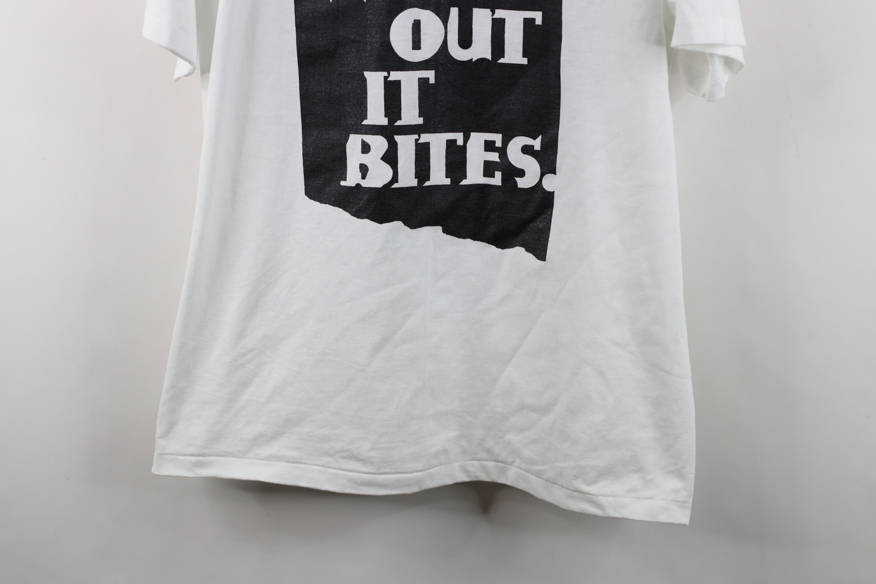 Vintage Vintage 90s Streetwear Card Life Without It Bites T-Shirt Size US XL / EU 56 / 4 - 3 Thumbnail