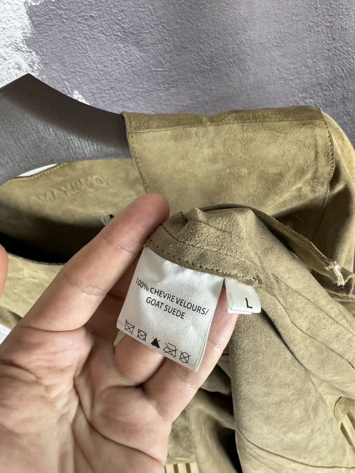 Designer MAX&MOI Paris brown goat suede leather jacket Size L / US 10 / IT 46 - 10 Thumbnail