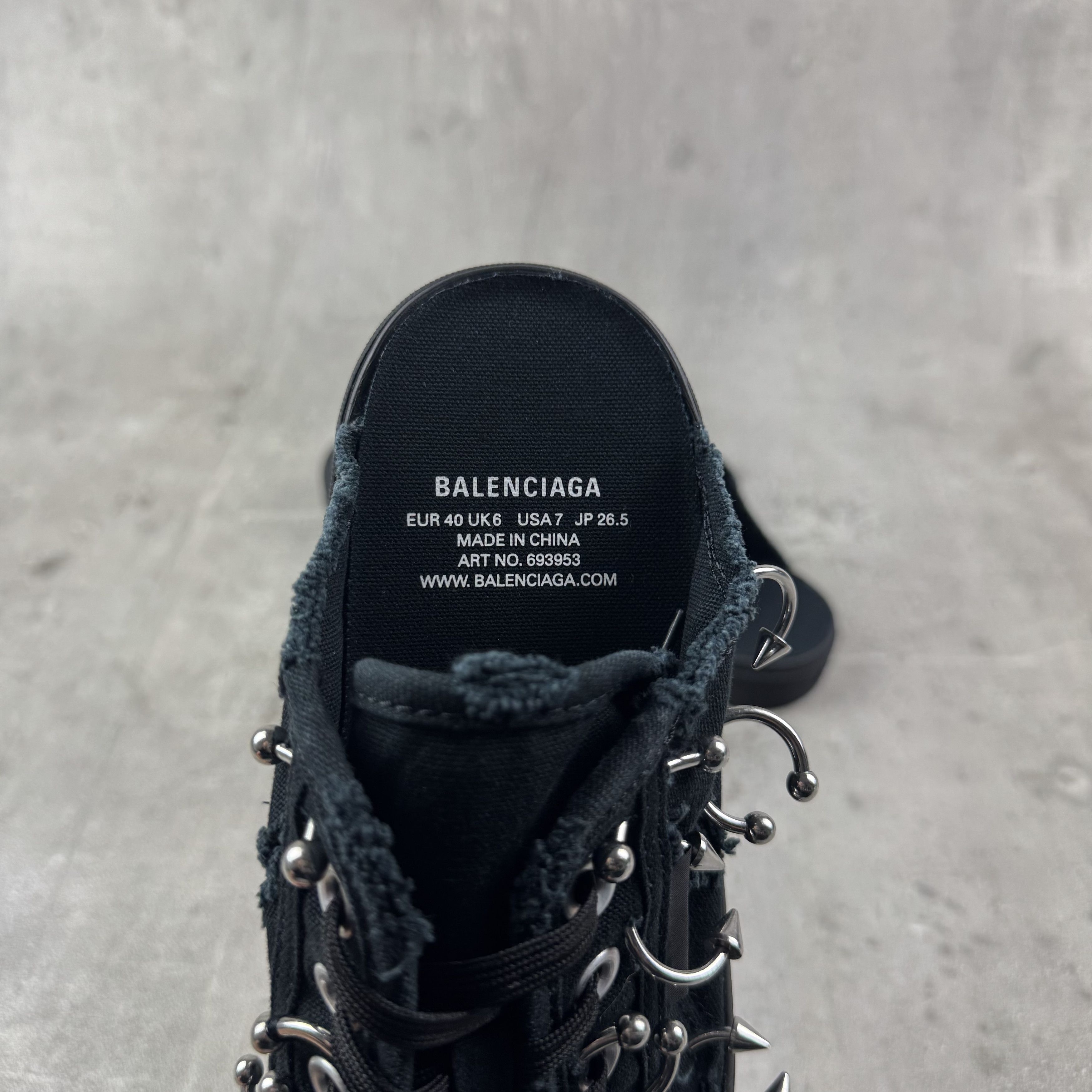 Balenciaga BALENCIAGA Piercing Paris Mule Sneakers Size US 7 / EU 40 - 8 Thumbnail