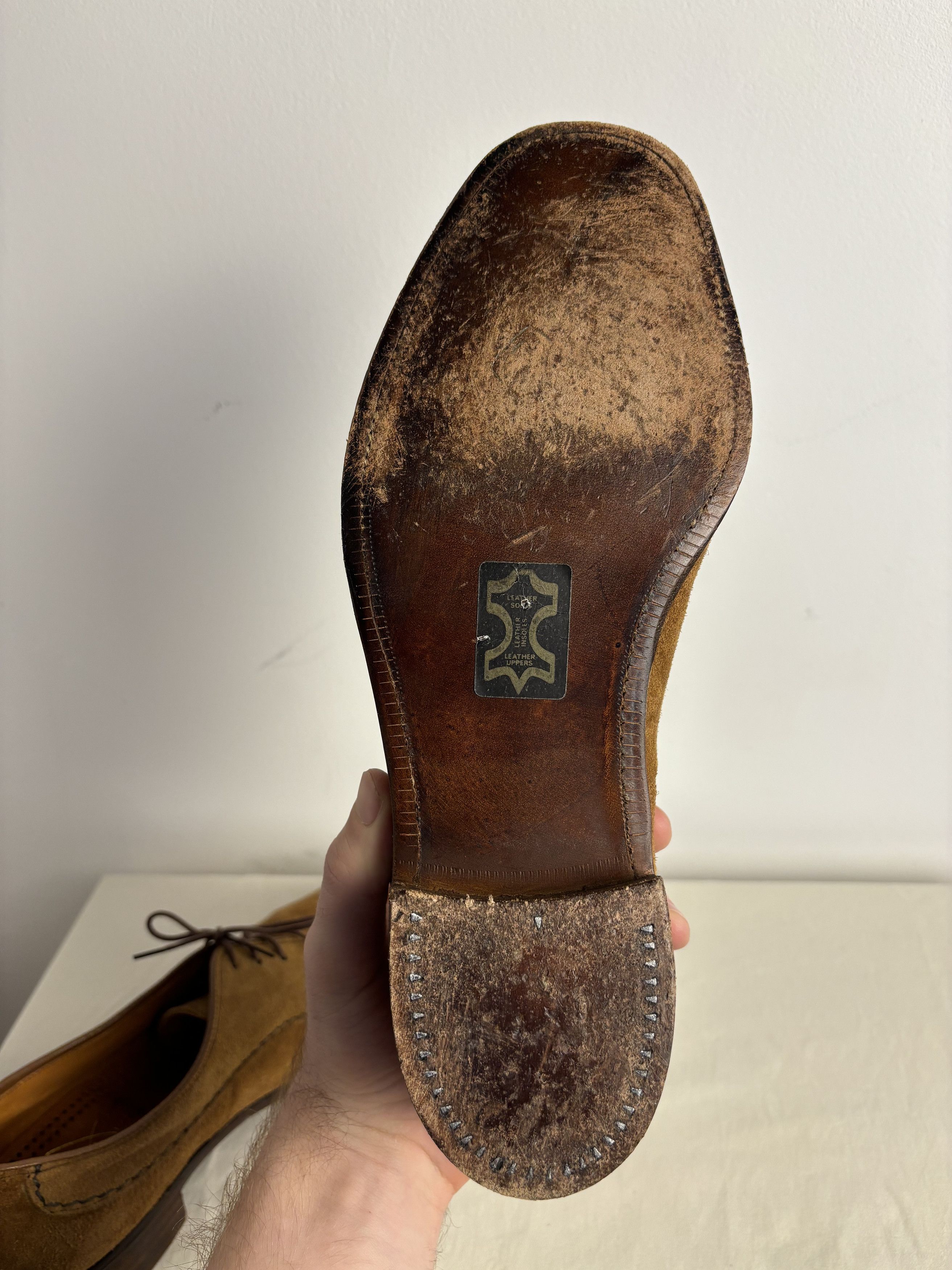Other Vintage 80s Loake Super Victor Truro Guidi Style Suede Shoes Size US 10 / EU 43 - 10 Thumbnail