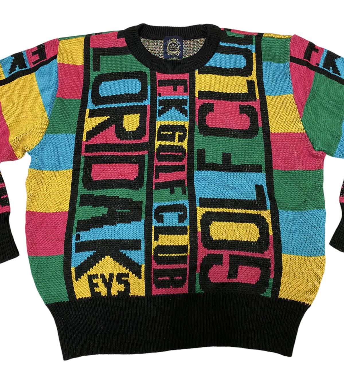 Sports Specialties 🔥 Florida Keys Golf Club Multicolour Block Knit Sweater (C3) Size US M / EU 48-50 / 2 - 2 Thumbnail