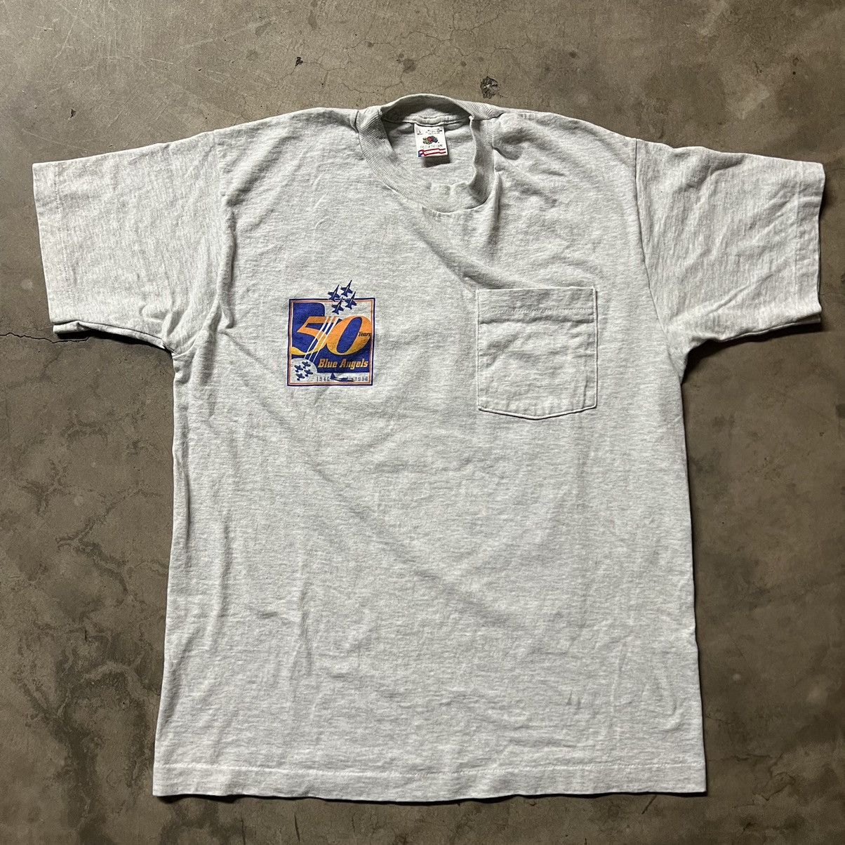 Vintage Vintage 1996 USAF 🇺🇸 50 Year Blue Angles Alpha Strike Shirt Size US L / EU 52-54 / 3 - 4 Thumbnail