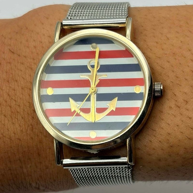 Other Silver & Blue Anchor Men’s Watch Size ONE SIZE - 2 Thumbnail