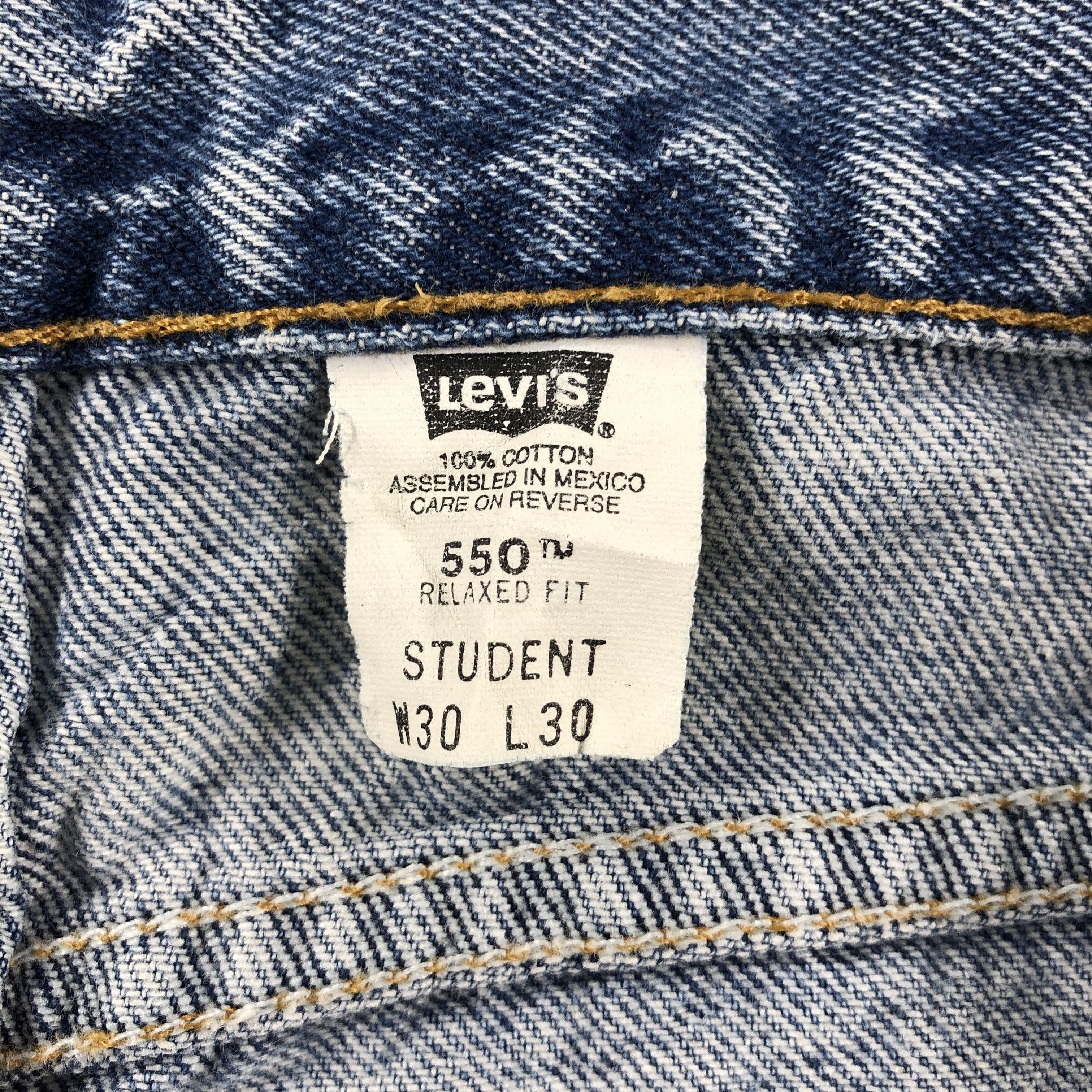 Levi's 90s Vintage Blue Wash Levis 550 Jeans-J2447 Size US 28 / EU 44 - 10 Thumbnail