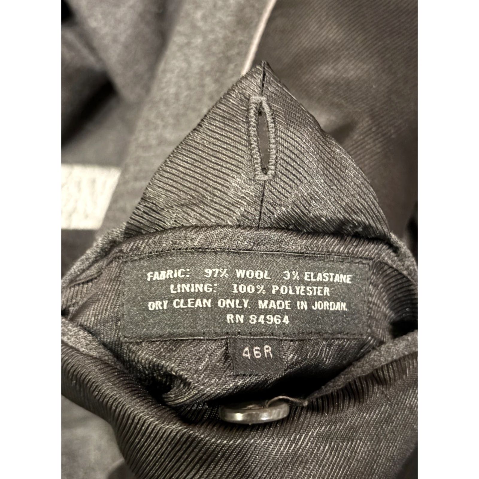 Express Express Mens Two Button Blazer Gray Wool Blend Sport Coat Jacket 46R Regular Modern Mens Blazer Size 46R - 4 Thumbnail