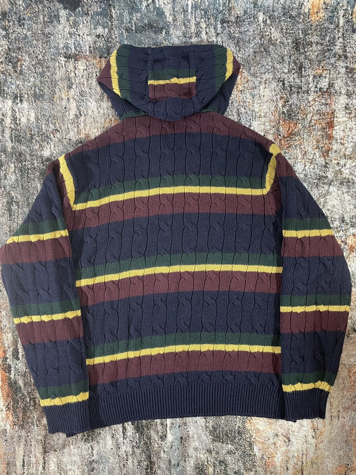 Polo Ralph Lauren POLO RALPH LAUREN Bear Rugby Letterman Hoodie Sweater Men's Size US XL / EU 56 / 4 - 2 Thumbnail