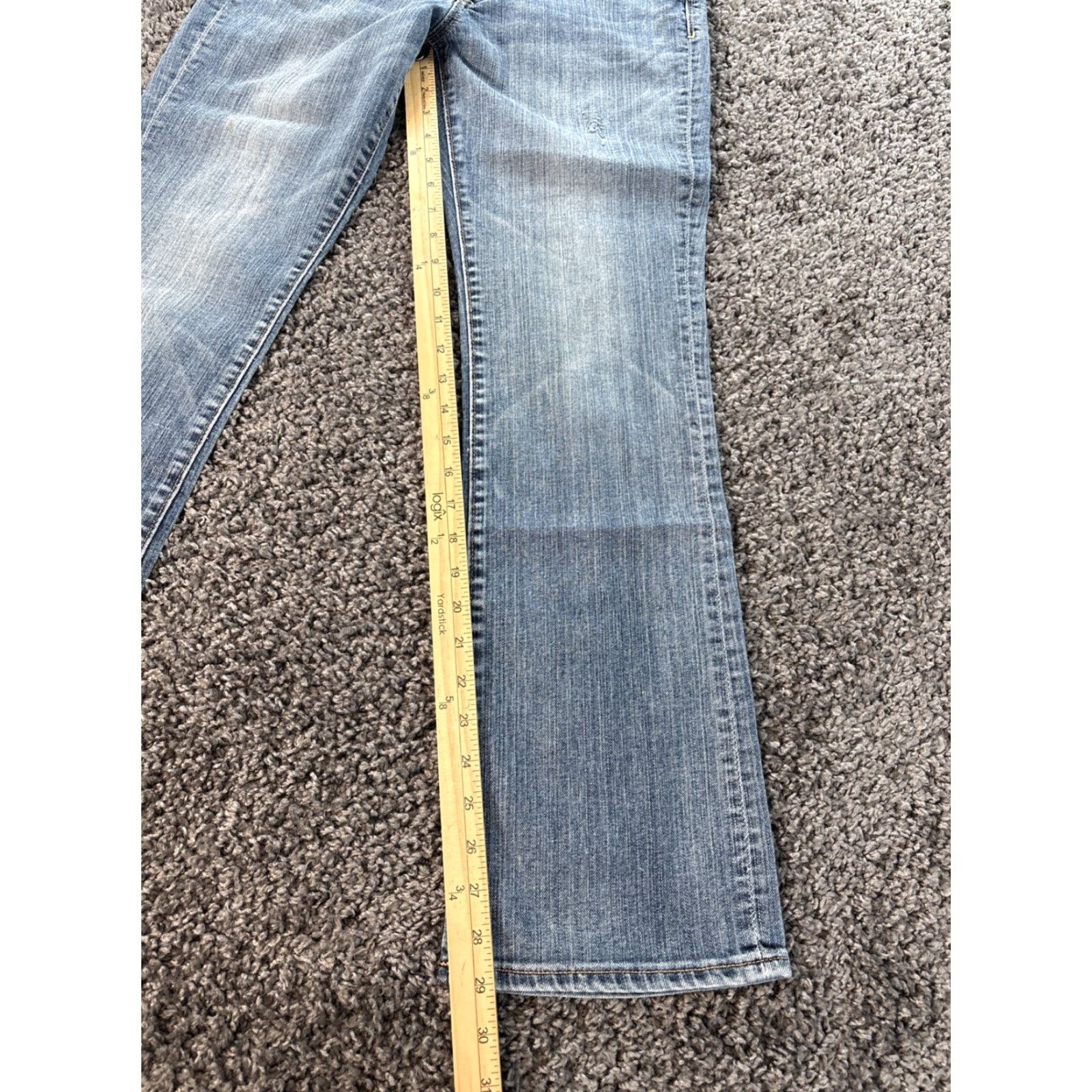 Old Navy VINTAGE Old Navy Jeans Bootcut Womens 30x29 Blue Light Wash Low Rise Distressed Y2K Flirt 90s Size 30" / US 8 / IT 44 - 2 Thumbnail