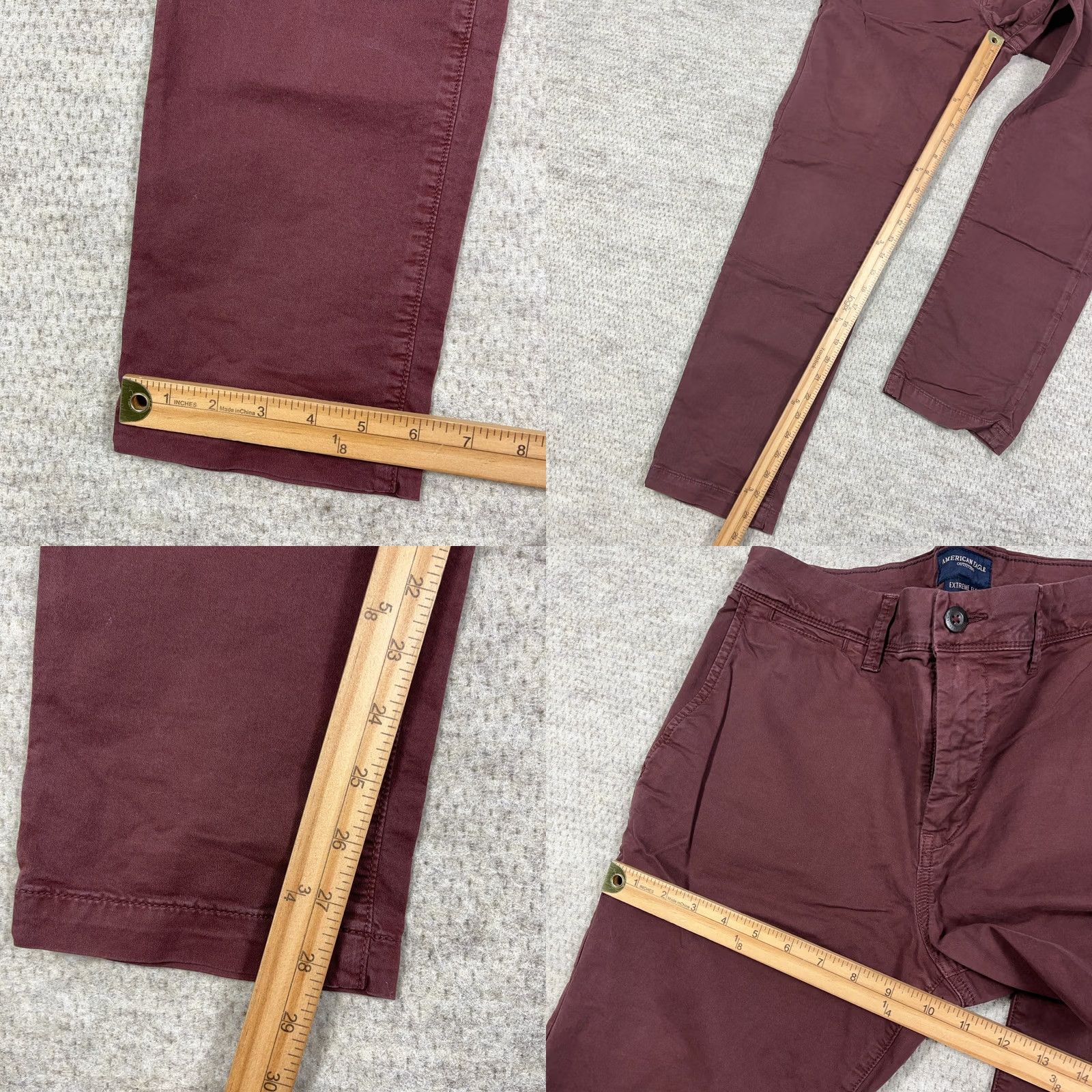 American Eagle Outfitters American Eagle Outfitters Pants Men 31x30 Slim Fit Chino Purple Cotton Flat Front 5-Pocket Slant/Slash Pockets Dining Business Casual Formal Workwear Size US 31 - 8 Thumbnail