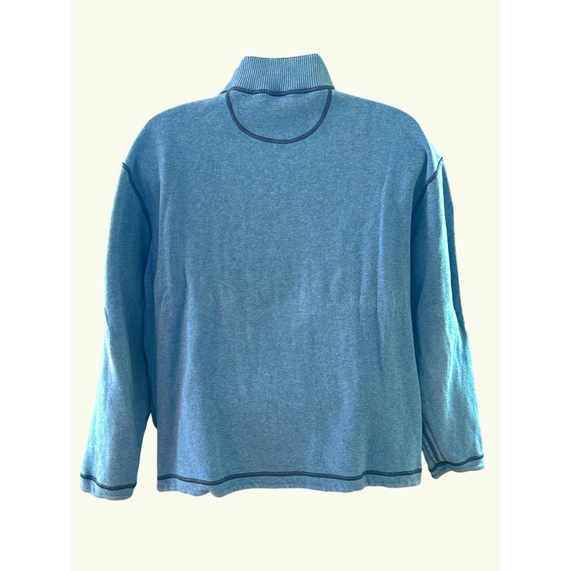 Other Dark Blue Light Blue Mens Quarter Zip Pullover Reversible Sw Size US XL / EU 56 / 4 - 3 Thumbnail