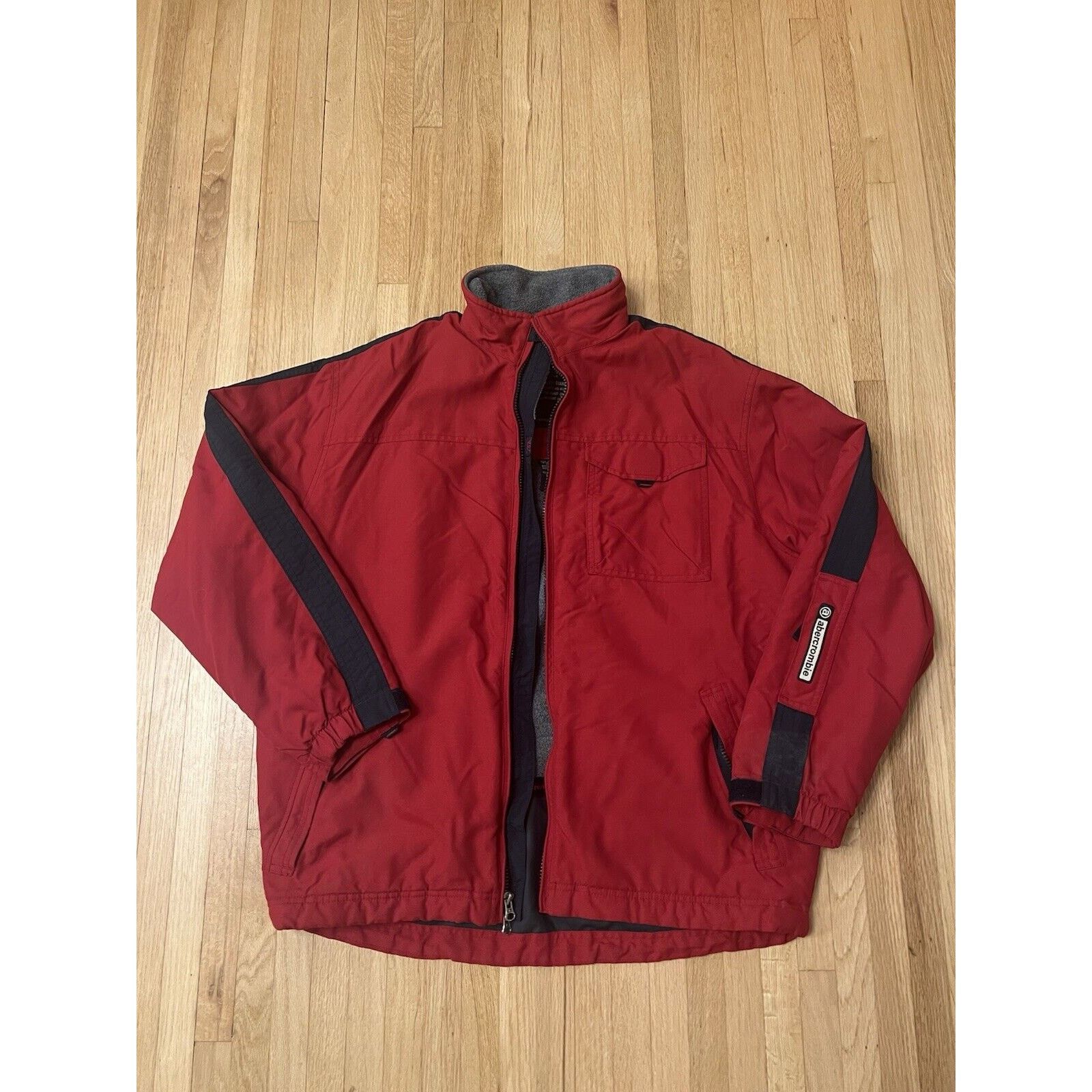 Abercrombie & Fitch Vintage Abercrombie And Fitch Jacket XL Red Men Full Zip Size US XL / EU 56 / 4 - 1 Thumbnail