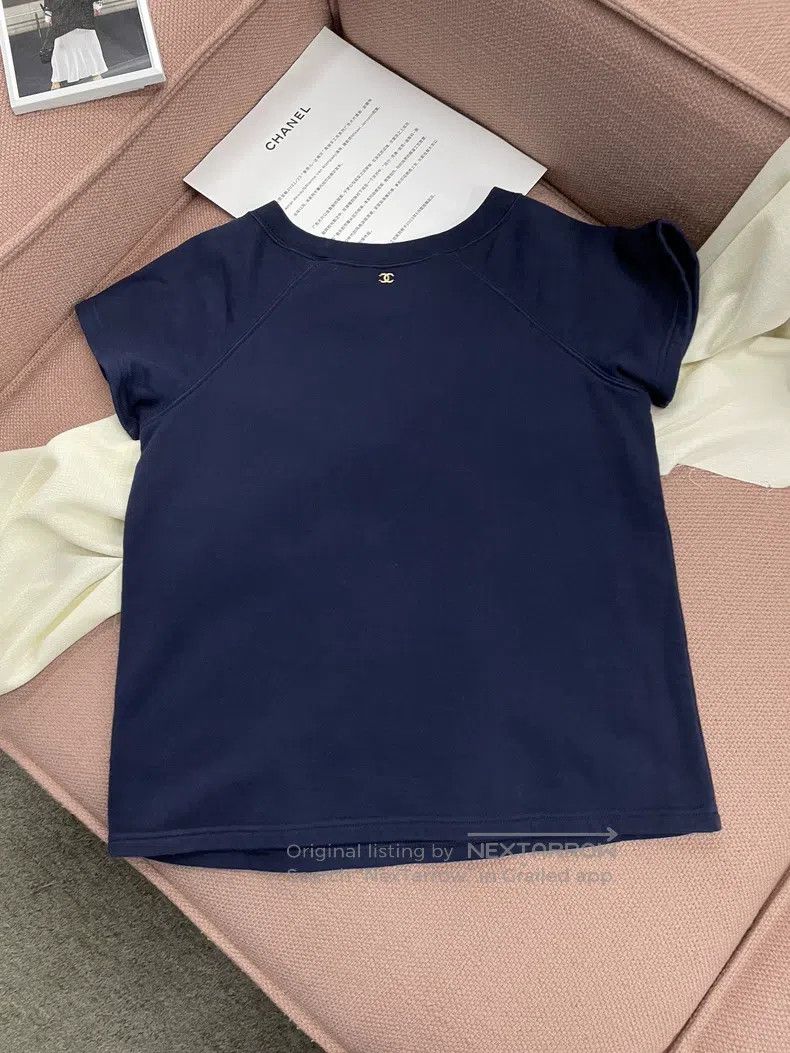 Chanel Chanel Greek series blue gold stamping double C logo short Size S / US 4 / IT 40 - 4 Thumbnail
