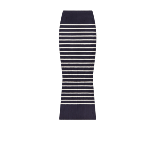 image of Dior O1Bcso1Str0524 Skirt In Navy Blue, Women's (Size 28)