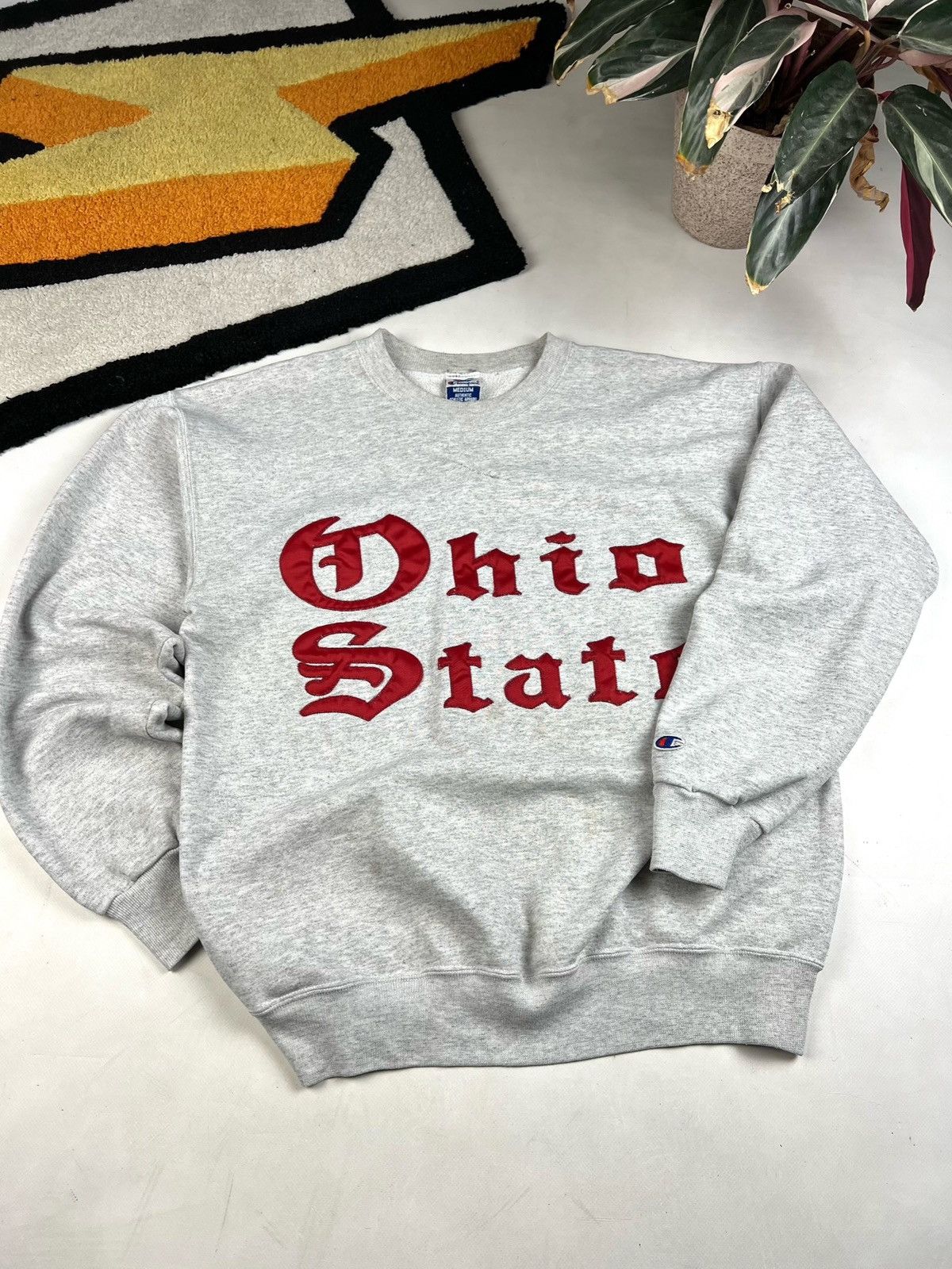 Champion × Vintage Vintage 90's Champion Reverse Weave Ohio State Grey Crewneck Size US M / EU 48-50 / 2 - 4 Thumbnail
