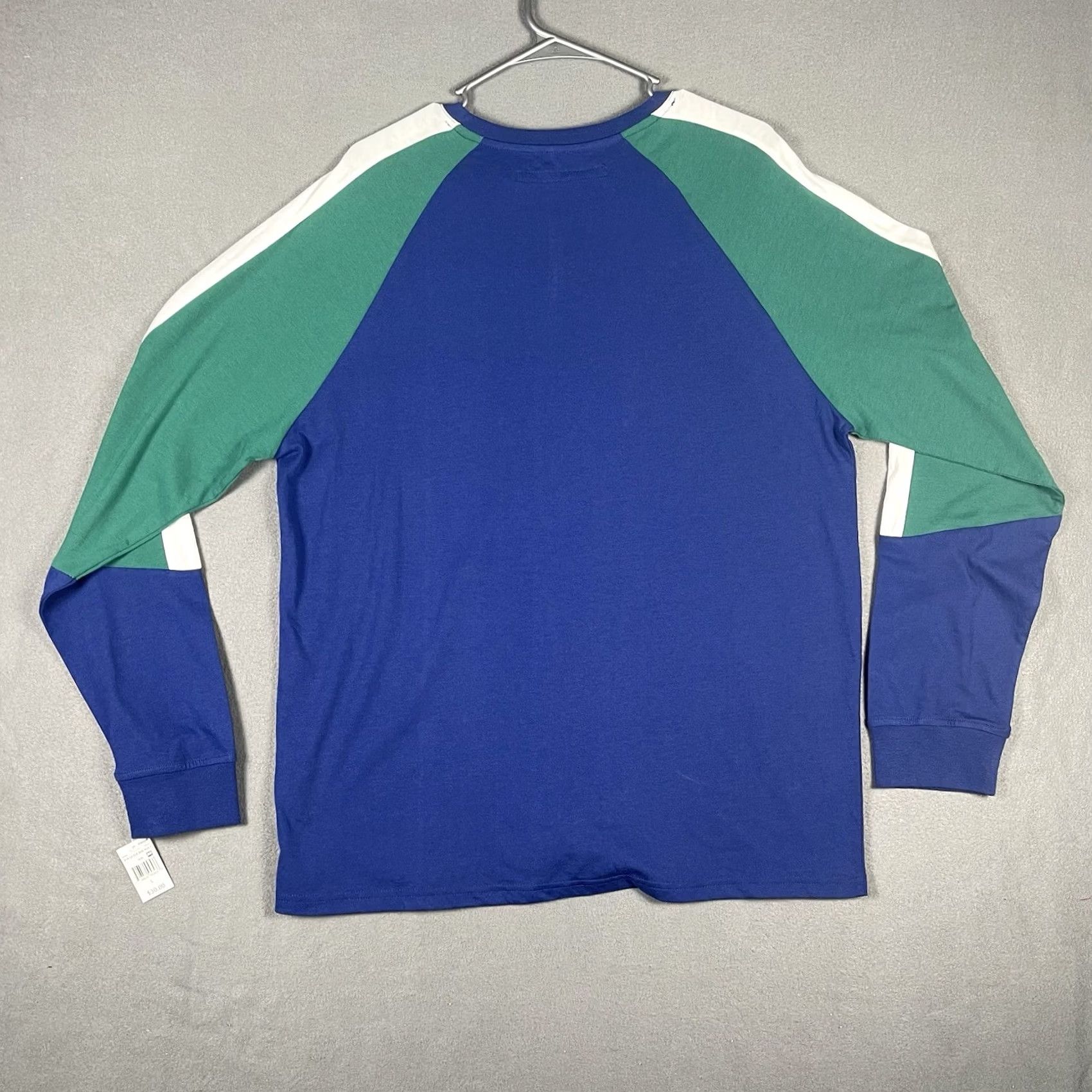 ASH Edgar + Ash Shirt Long Sleeve Large Blue Green White NWT Preppy Casual Mens Size US L / EU 52-54 / 3 - 2 Thumbnail