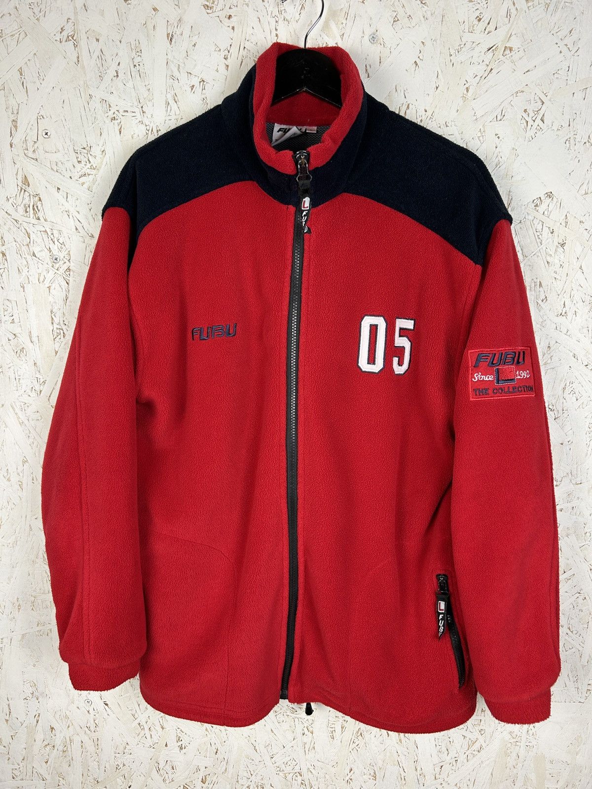 Fubu 00s Vintage Fubu Collection 05 Fleece Jacket Red Size L Size US L / EU 52-54 / 3 - 1 Thumbnail