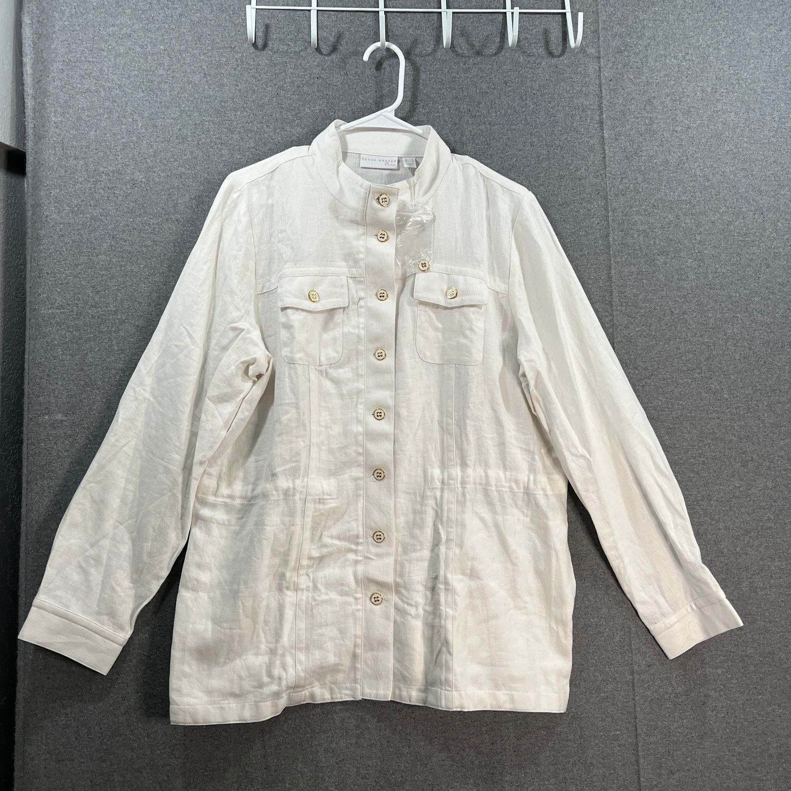 Other GRAVER Susan Graver Pure Linen Blend Jacket Size M / US 6-8 / IT 42-44 - 1 Thumbnail