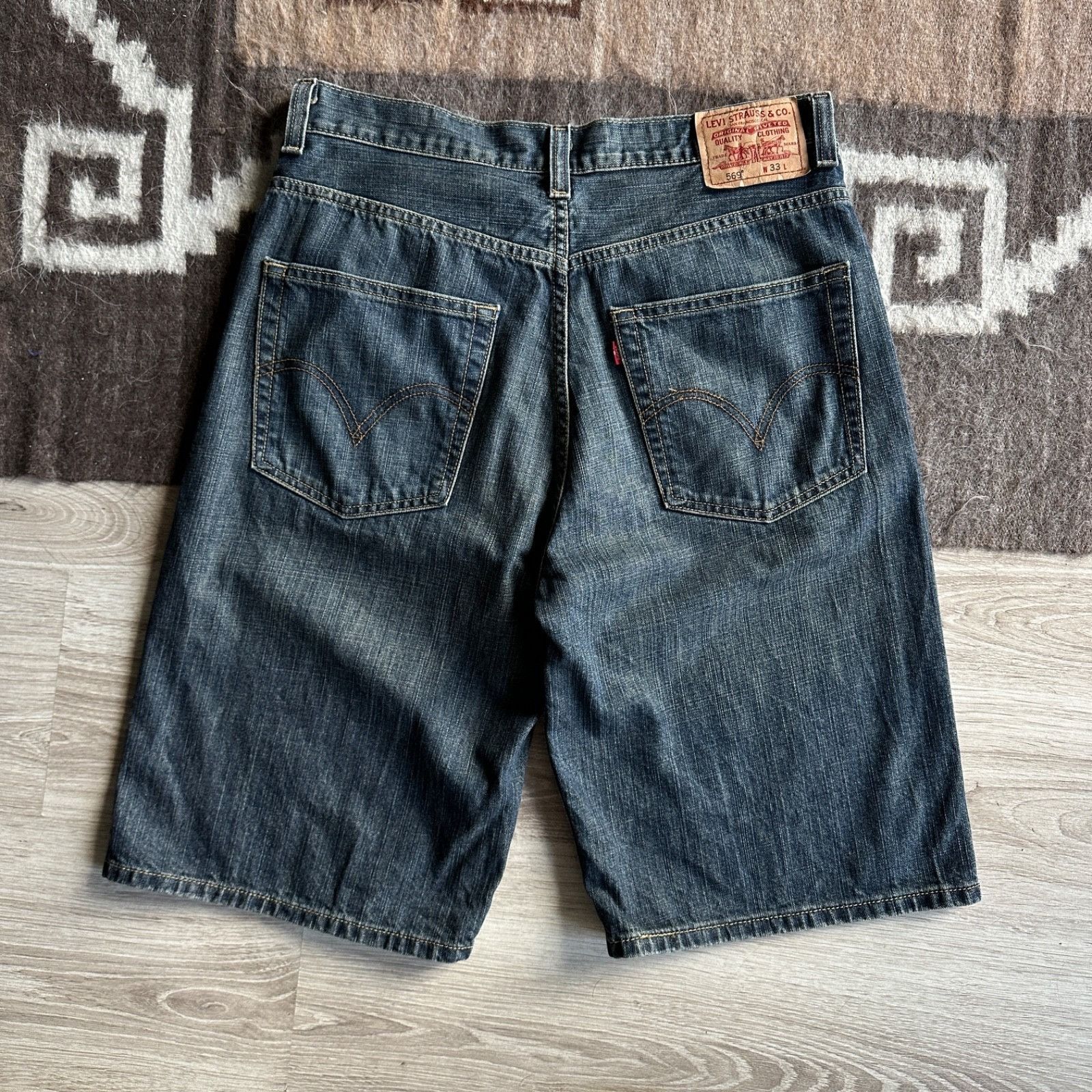 Levi's Levi's 569 Loose Fit Jean Shorts 90s Y2K Denim 9506AC Size US 36 / EU 52 - 1 Thumbnail