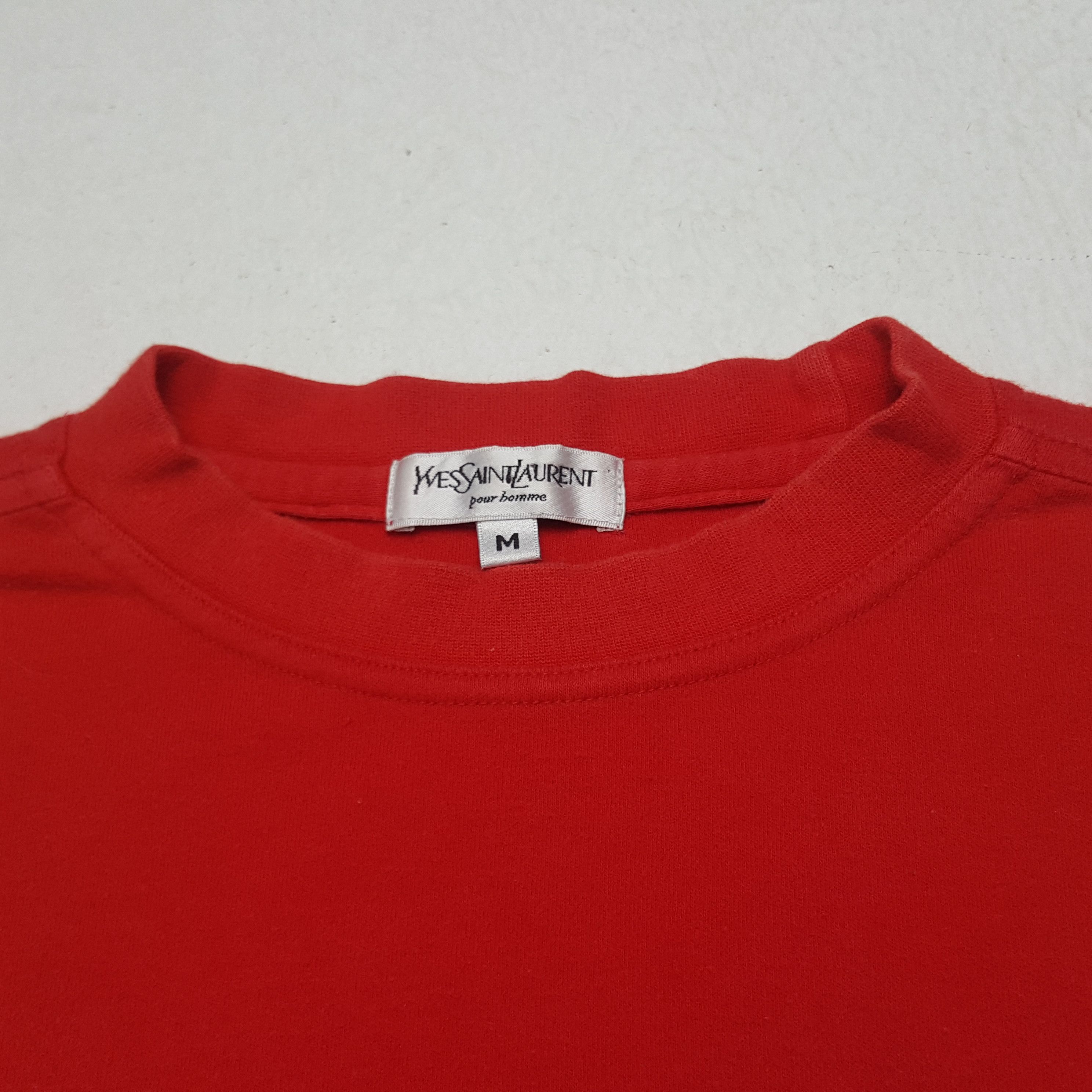 Vintage × Yves Saint Laurent Vintage Yves Saint Laurent Spell Out Tshirt Size US XL / EU 56 / 4 - 4 Thumbnail