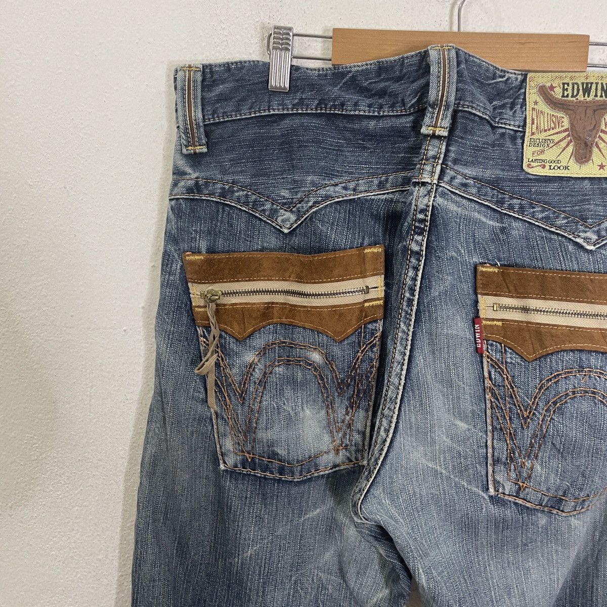 Cowboy Equipment Vintage Edwin Cowboy Distressed Denim Size US 36 / EU 52 - 9 Thumbnail