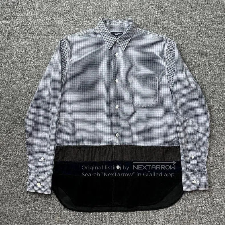 Comme des Garcons CDG Homme Check Contrast Corduroy Shirt. Size US S / EU 44-46 / 1 - 1 Thumbnail