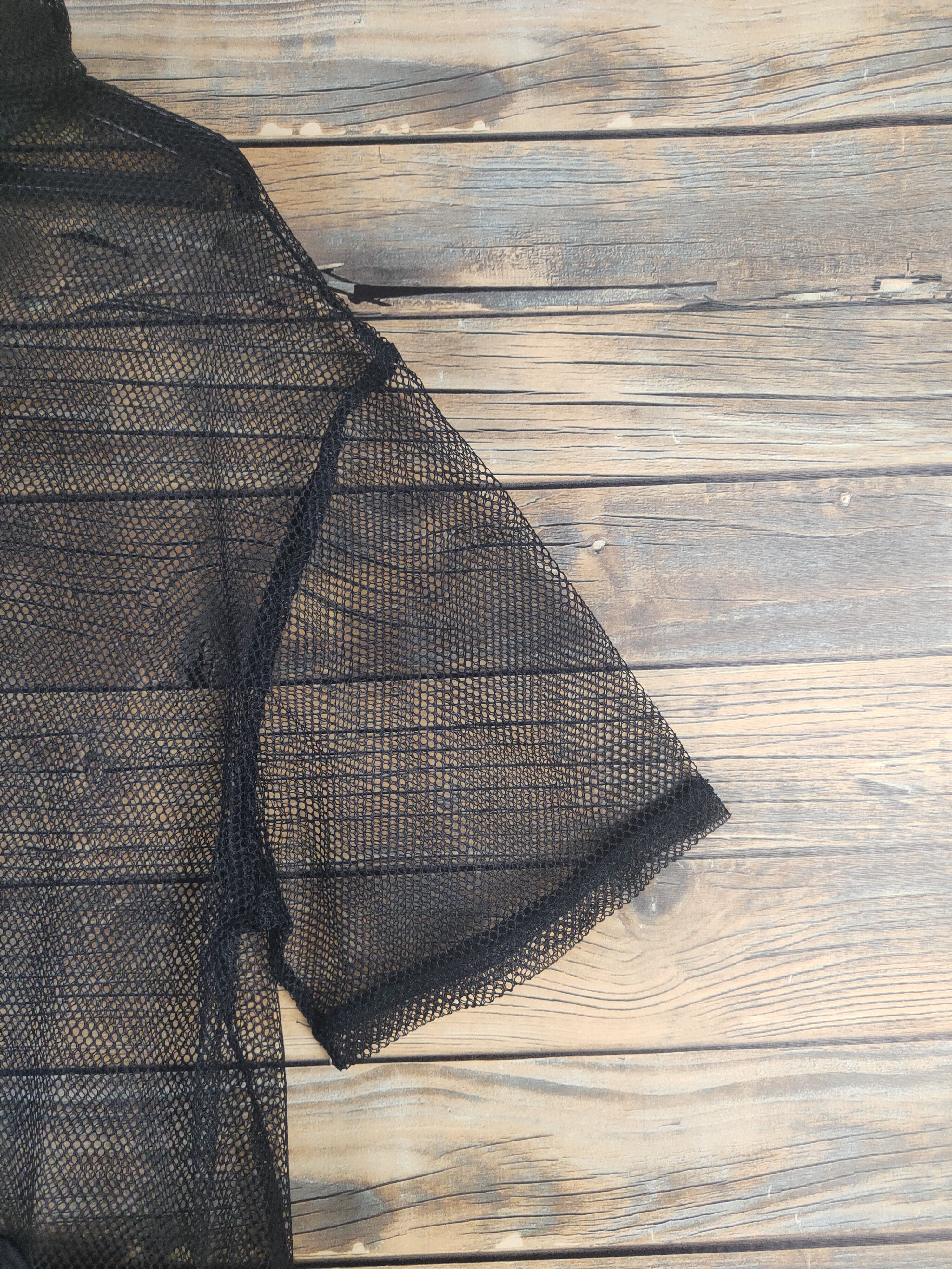 Vintage Very rare Art Black Net Transparent Short Sleeve Shirts Size US L / EU 52-54 / 3 - 6 Thumbnail