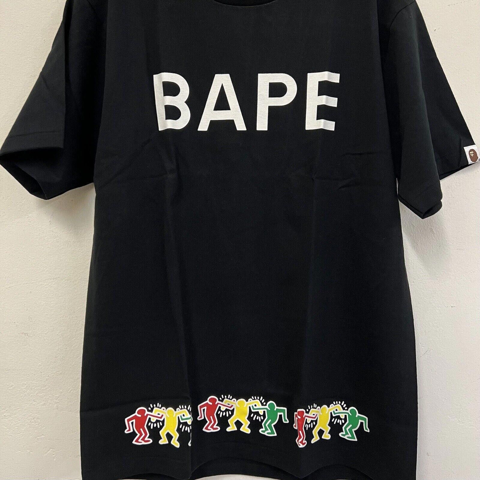 Bape BAPE Keith Haring Foundation Tee 2 Sz L Black A Bathing Ape Size US L / EU 52-54 / 3 - 1 Thumbnail