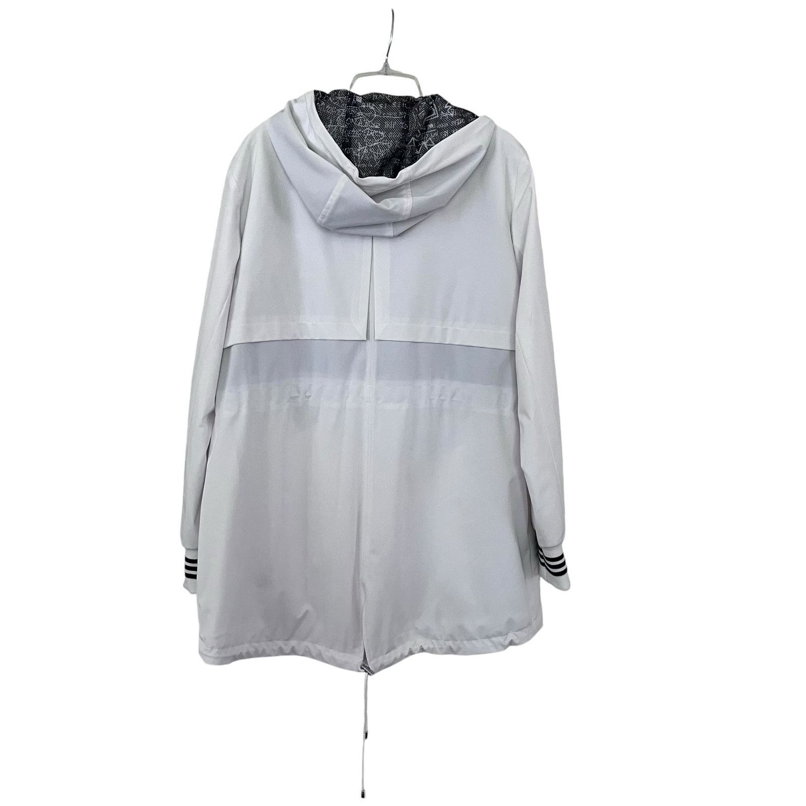 DKNY DKNY White Long Sleeve Zip Up Windbreaker Jacket Size L / US 10 / IT 46 - 7 Thumbnail