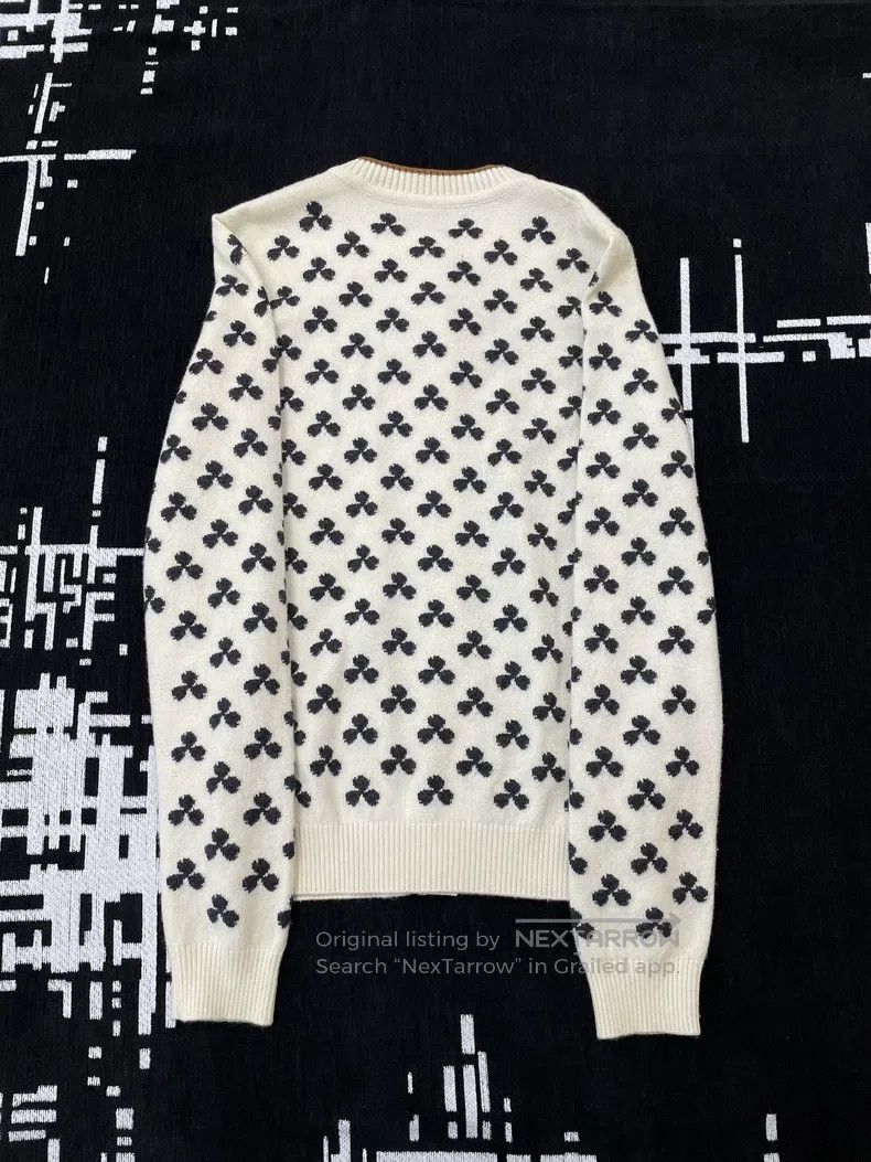 Hermes Hermes White Four-Leaf Clover Cashmere Cardigan Jacket Lon Size XS / US 0-2 / IT 36-38 - 3 Thumbnail