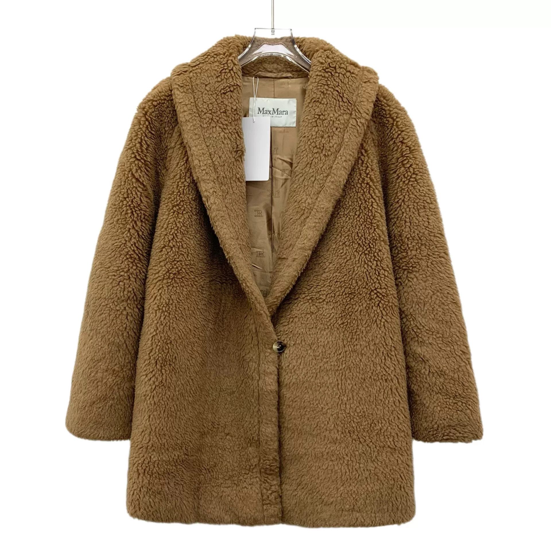 Max Mara maxmara brown teddy coat with lapel Size US S / EU 44-46 / 1 - 1 Thumbnail