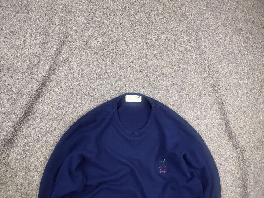 Pringle Of Scotland Vintage 80-90's Pringle Scotland Pure Wool Blue Knit Sweater Size US XL / EU 56 / 4 - 1 Thumbnail