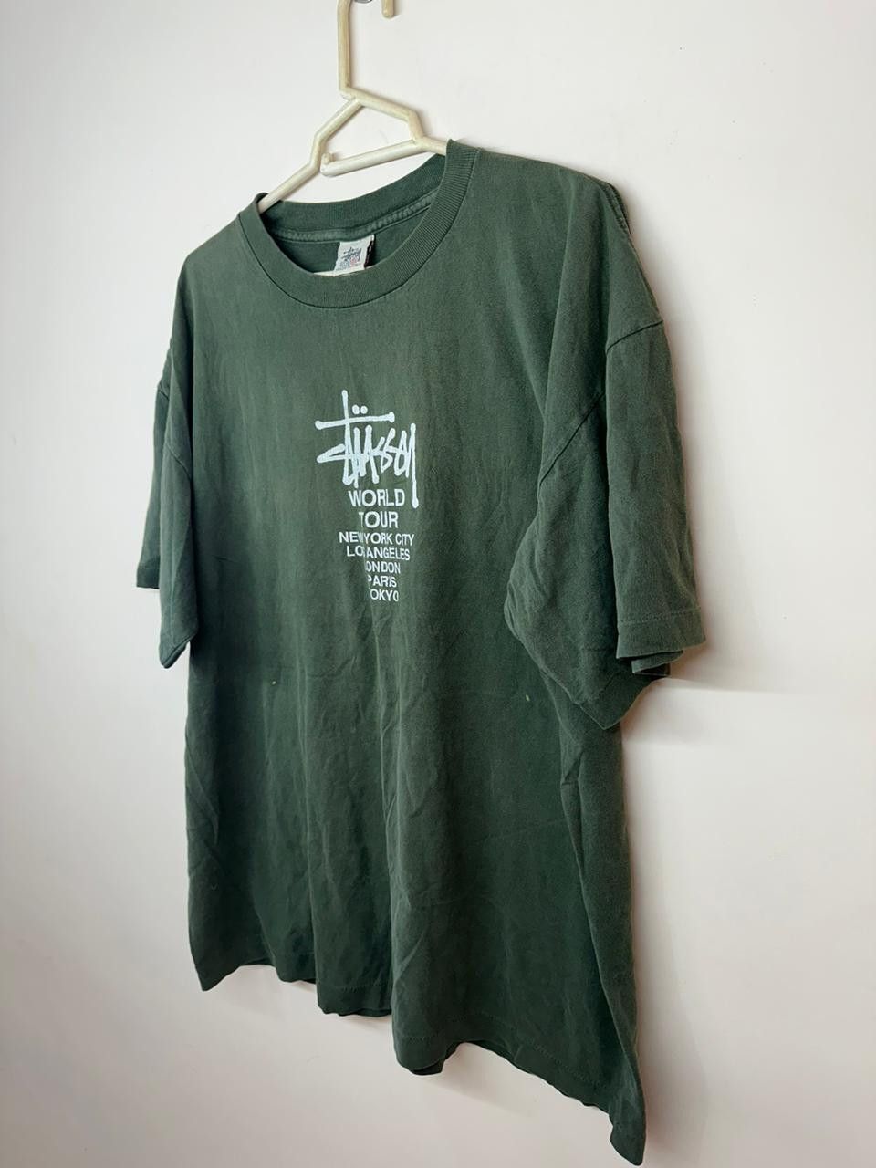 Stussy × Vintage Vintage 90's Stussy world tour tee shirt Size US XL / EU 56 / 4 - 3 Thumbnail
