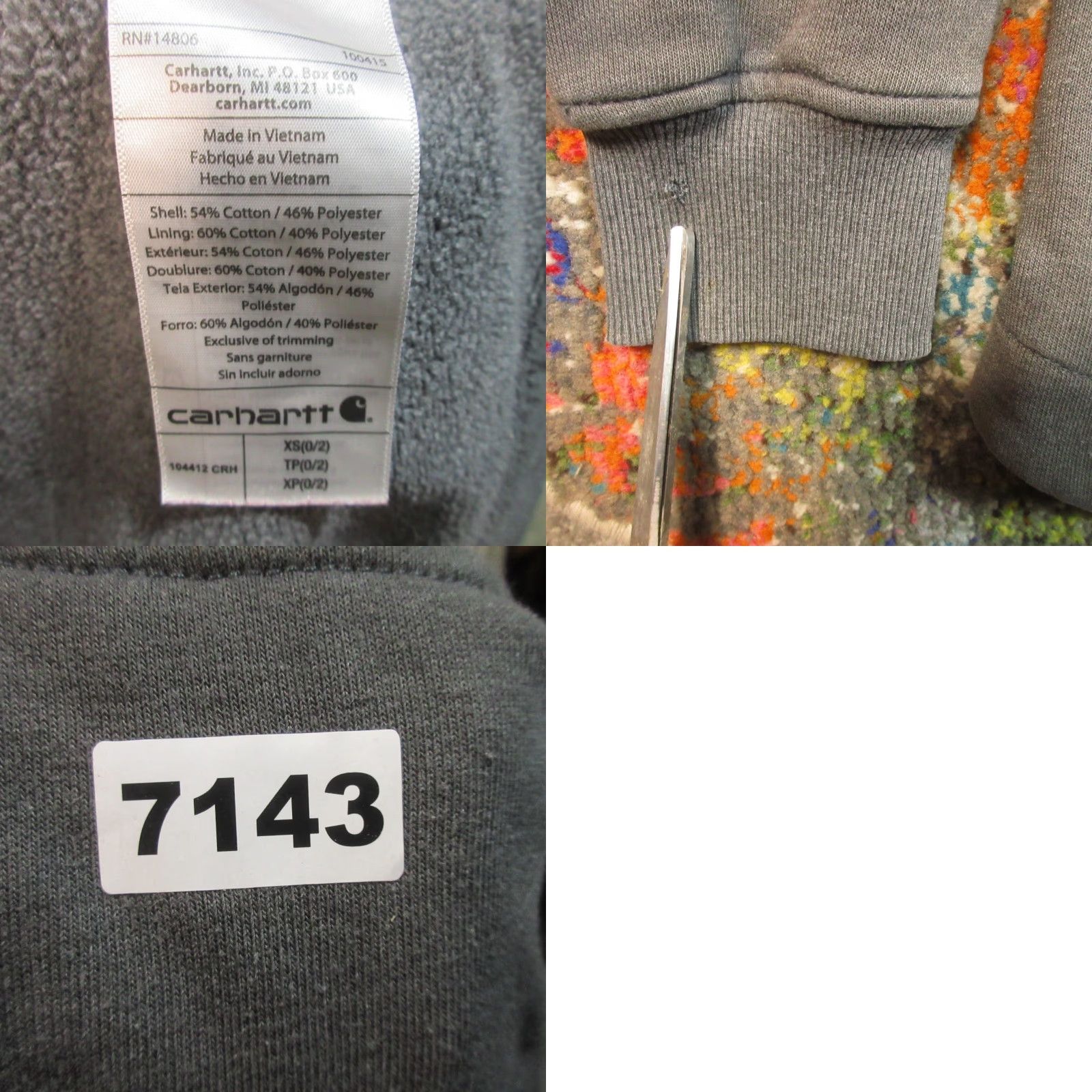 Carhartt Carhartt Hoodie Womens XS Gray Zip Up Rain Defender Hooded Womens Size XS / US 0-2 / IT 36-38 - 8 Thumbnail