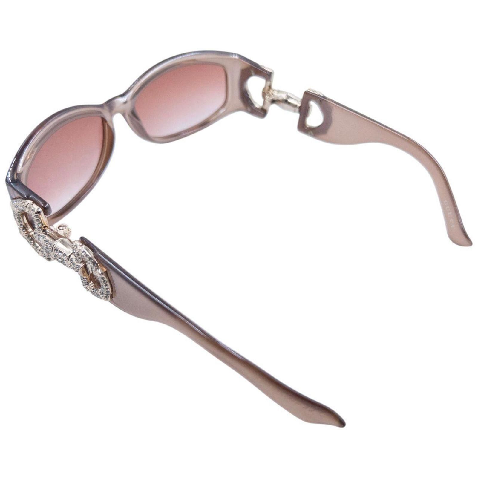 Gucci Vintage Gucci Diamonte Horse Bit Sunglasses Size ONE SIZE - 4 Thumbnail