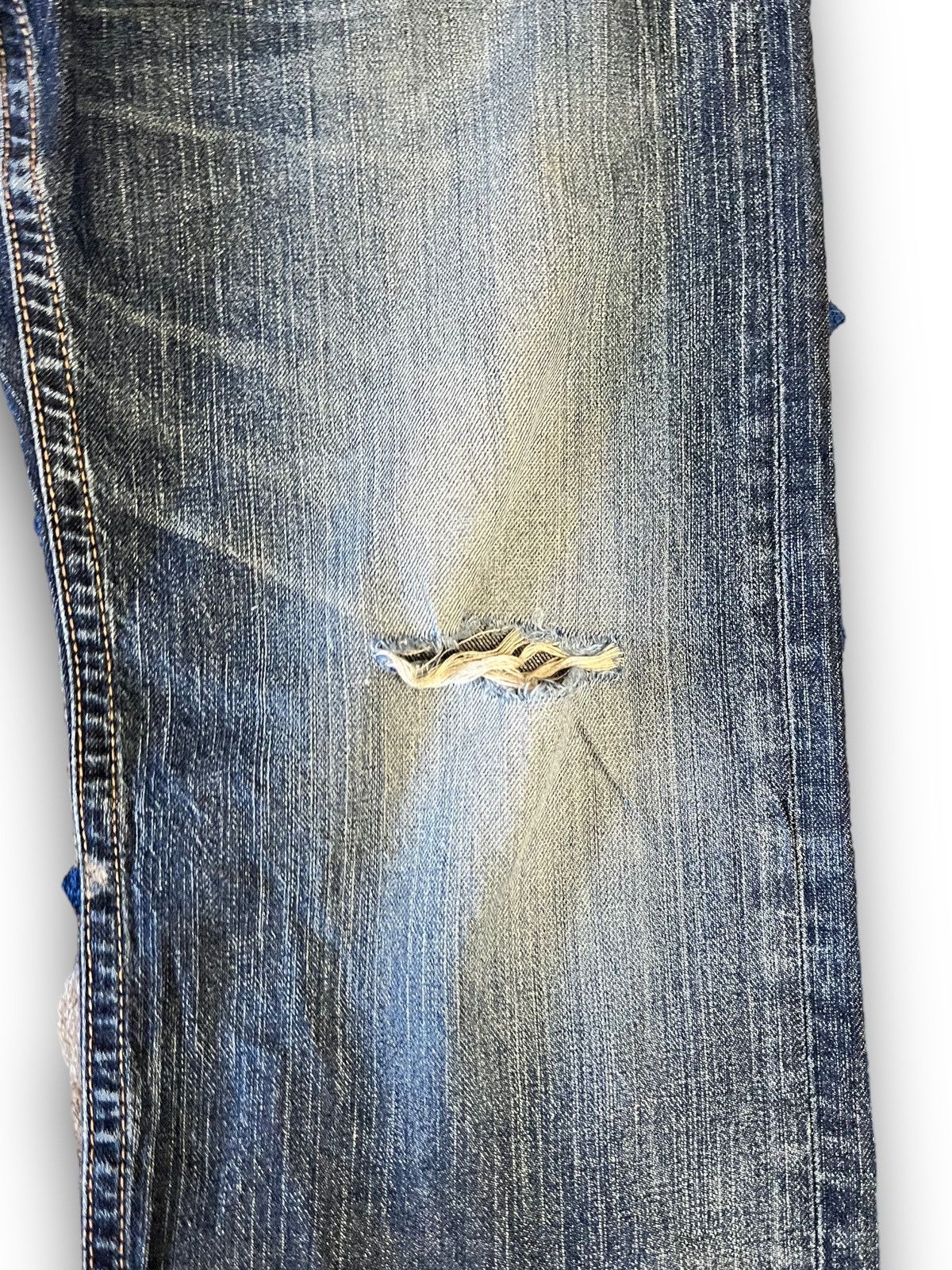Edwin Vintage Edwin Blue Trip Mud Wash Distressed Style Jeans Size US 32 / EU 48 - 5 Thumbnail