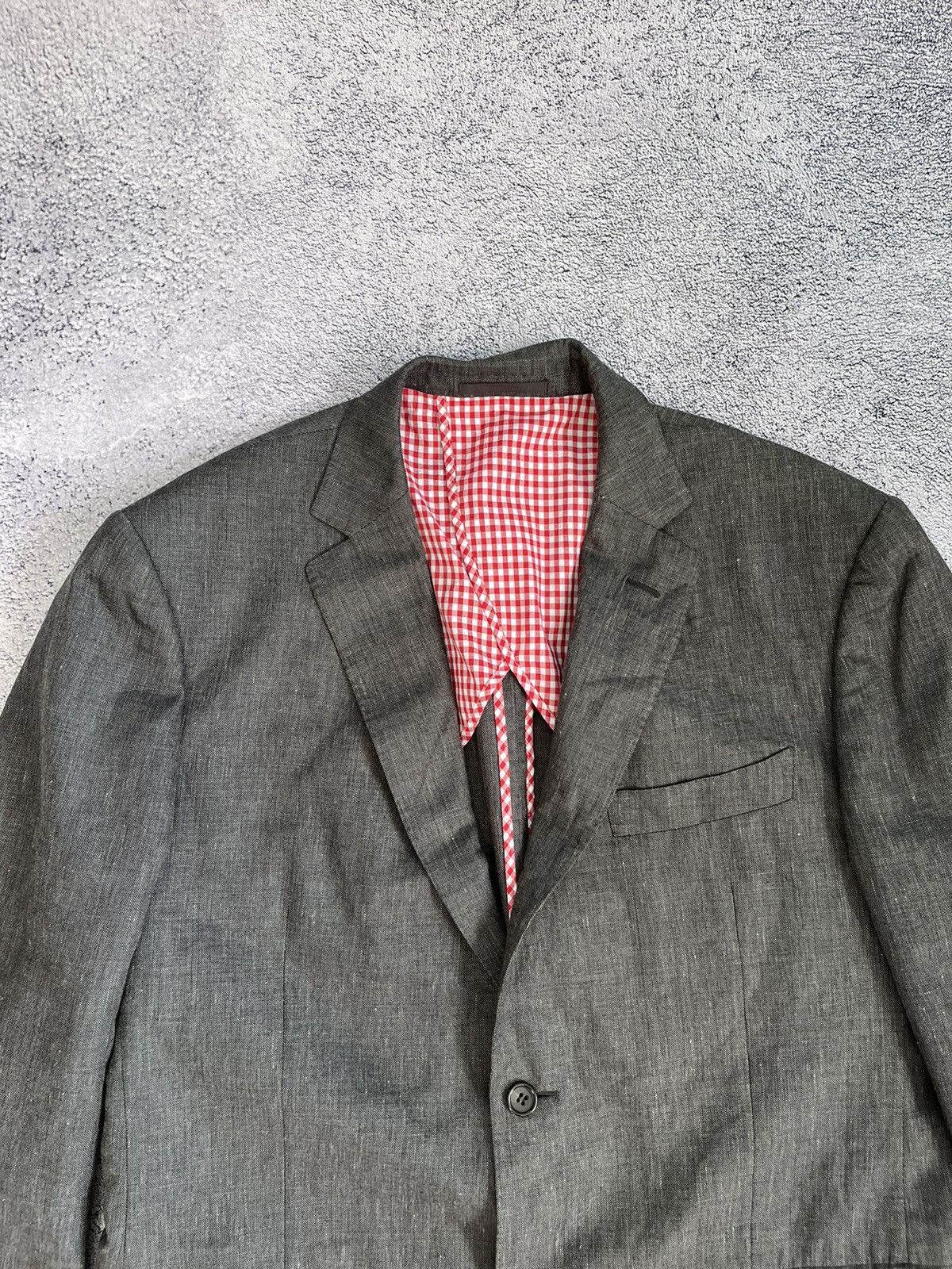 Suitsupply Suitsupply Mens Jacket Blazer Wool Linen Gray Size UK 46 L Size 46L - 6 Thumbnail