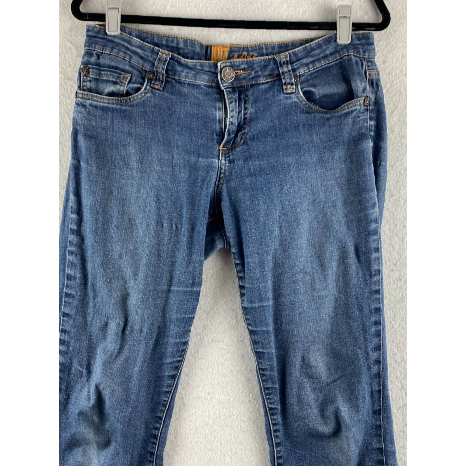 Vintage KUT from the Kloth Jeans Womens 6 Blue Capri Distressed Stretch Denim 5-Pocket Pockets Capris Size 28" / US 6 / IT 42 - 3 Thumbnail