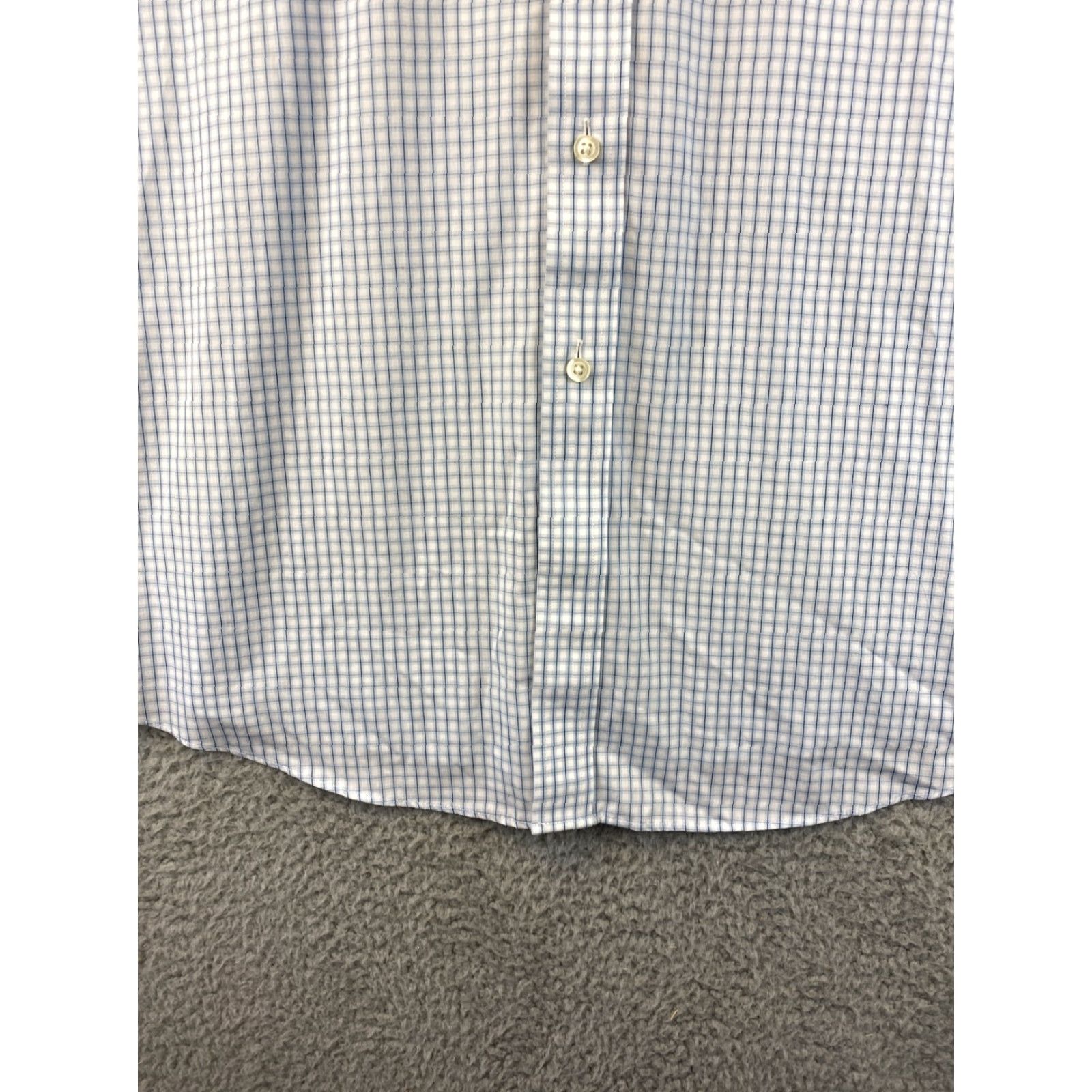Brooks Brothers VINTAGE Brooks Brothers Plaid Dress Shirt Mens Slim Fit Long Sleeve Blue Cotton Size 18 Size 48R - 3 Thumbnail