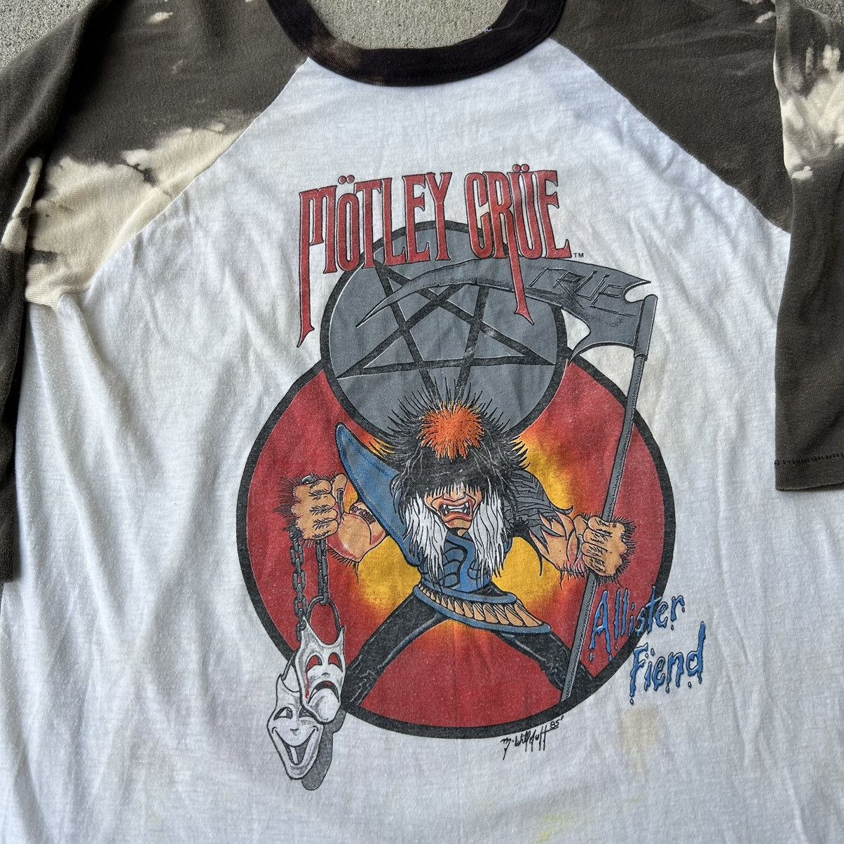 Band Tees 1985 Mötley Crüe Raglan Size US L / EU 52-54 / 3 - 3 Thumbnail