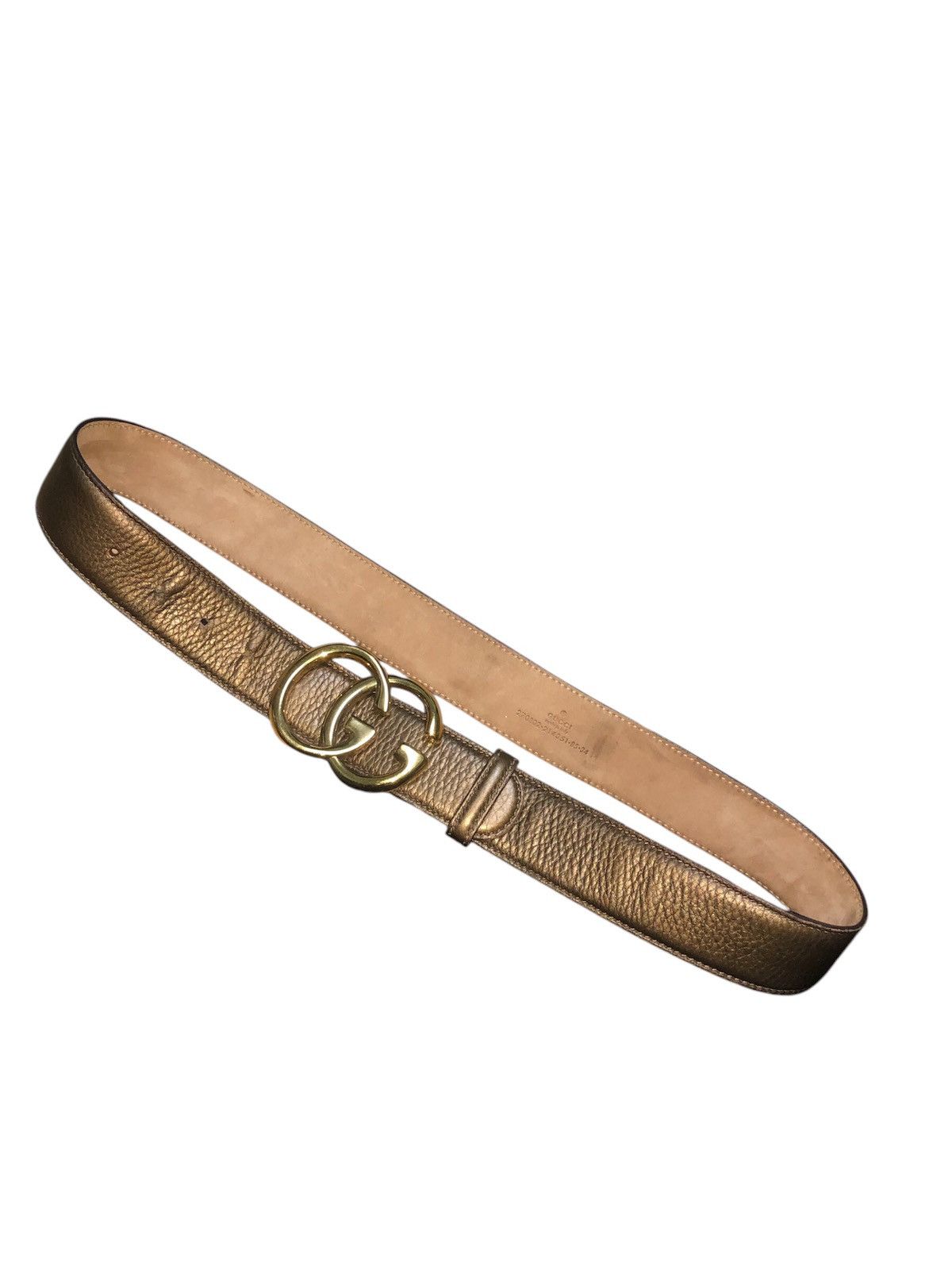 Designer × Gucci VINTAGE LEATHER BELT GUCCI 270802-214351-85-34 Size 32 - 3 Thumbnail