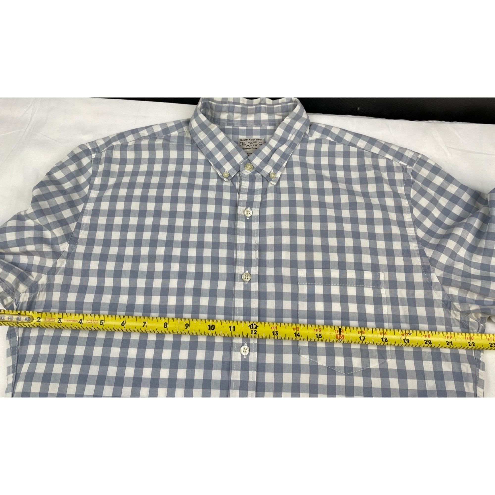 Other J Crew Men's Blue/White Checkered Button up/Long Sleeve Shir Size US L / EU 52-54 / 3 - 9 Thumbnail