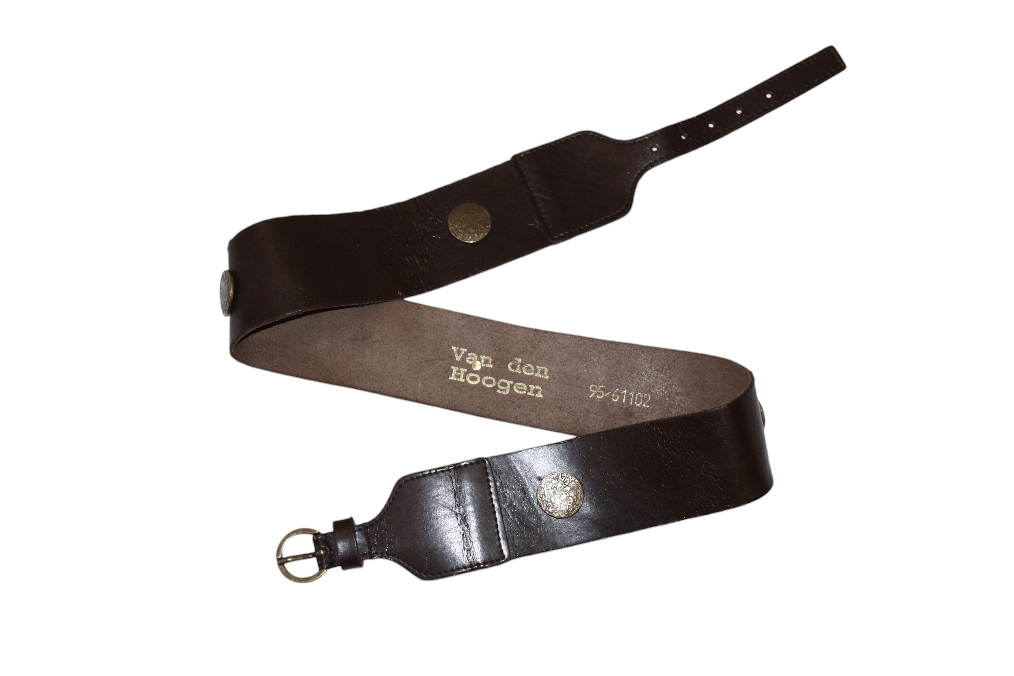 Lieve Van Gorp RARE Van den Hoogen designers leather wide belt Size ONE SIZE - 2 Thumbnail