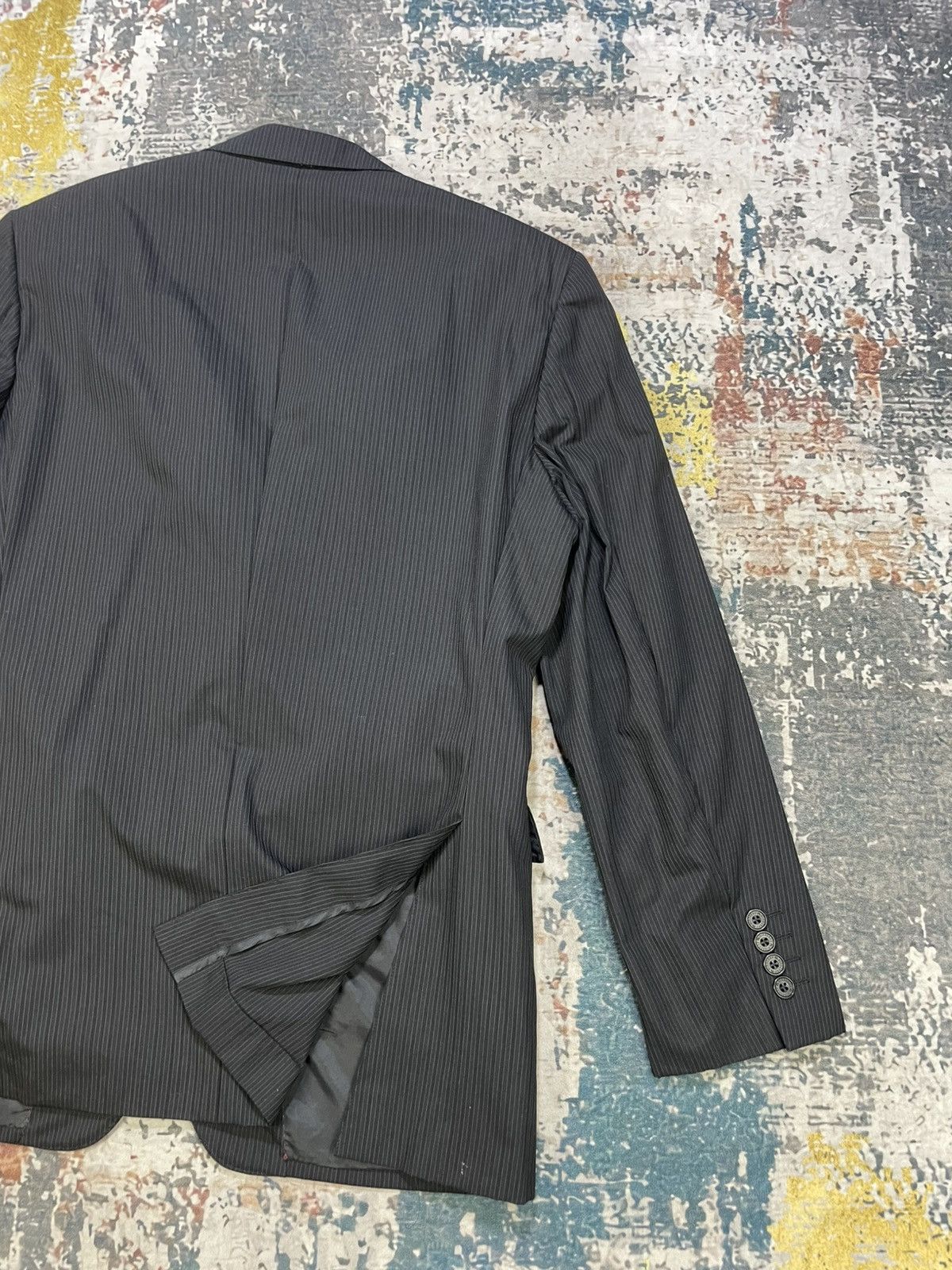 Burberry Burberry Black Label Pinstripes Notch Lapel Blazer Size 40L - 2 Thumbnail