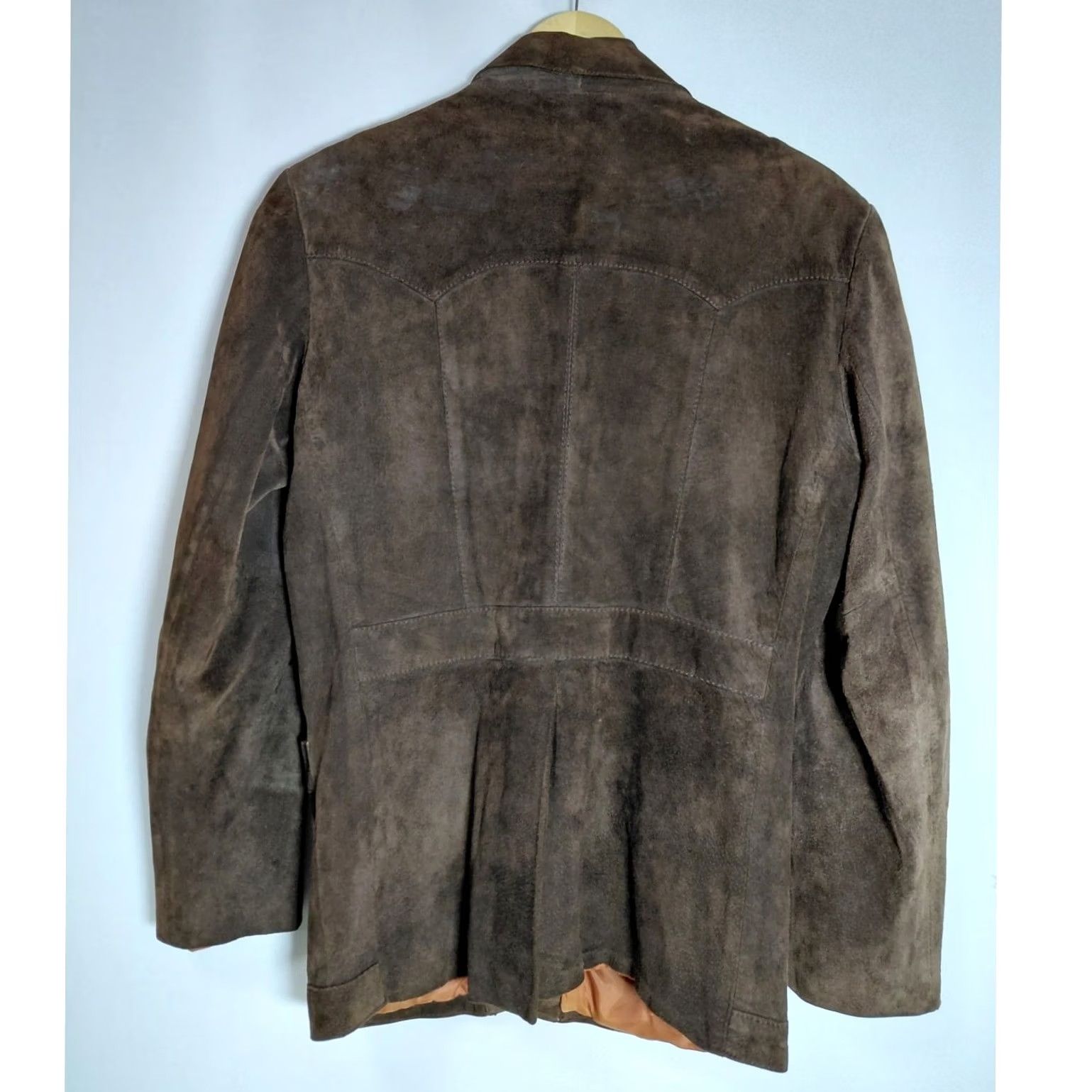 Vintage CHESS KING Blazer Men 44 Brown Leather Button Lined Nylon Solid Long Sleeve Casual Business Vintage No Size US XXL / EU 58 / 5 - 2 Thumbnail