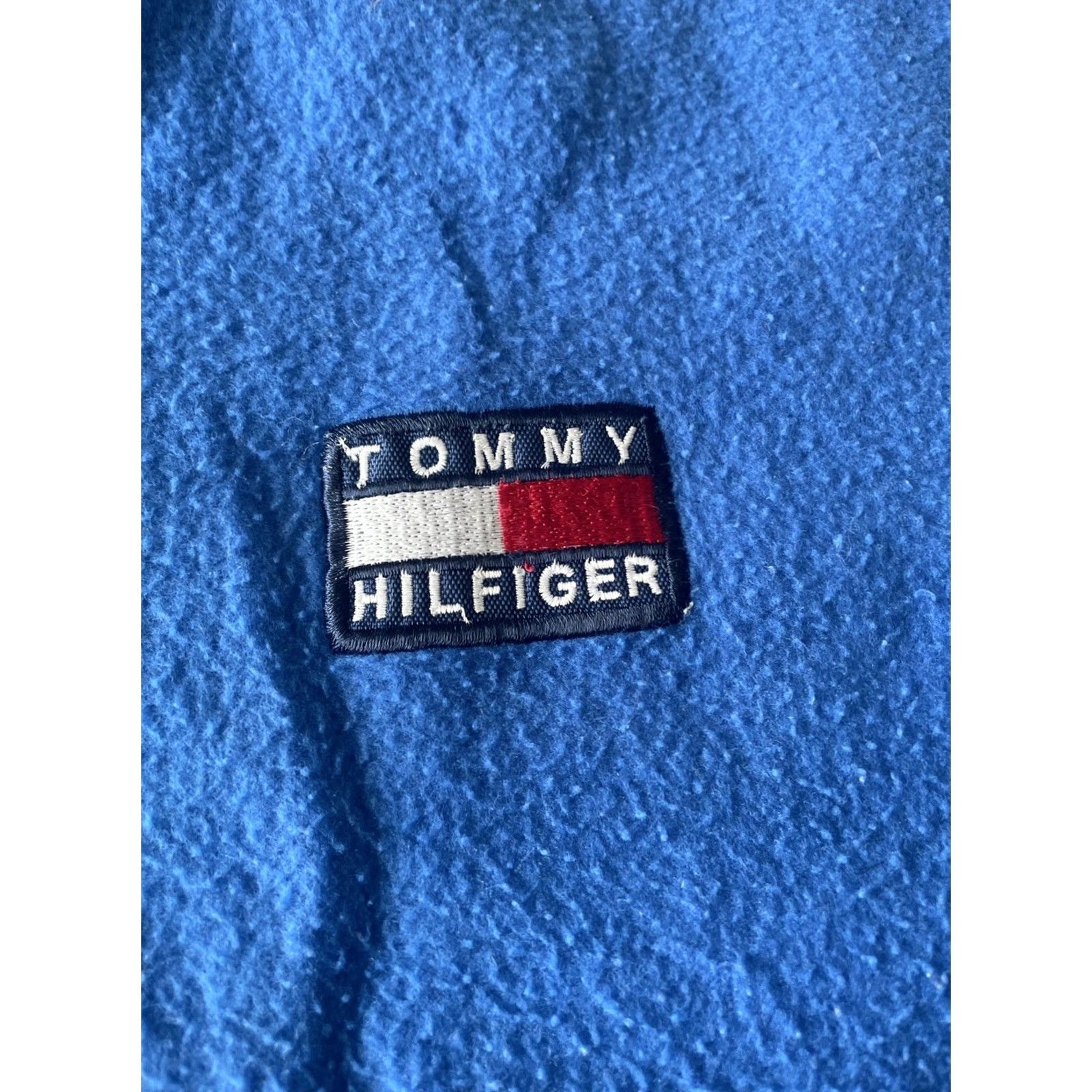 Tommy Hilfiger VTG Tommy Hilfiger 1/4 Zip Sweater Men’s XL Fleece Pullover Blue Sweatshirt Mock Neck Zip Team USA Flag Logo 90s Vintage Mens Size US XL / EU 56 / 4 - 5 Thumbnail
