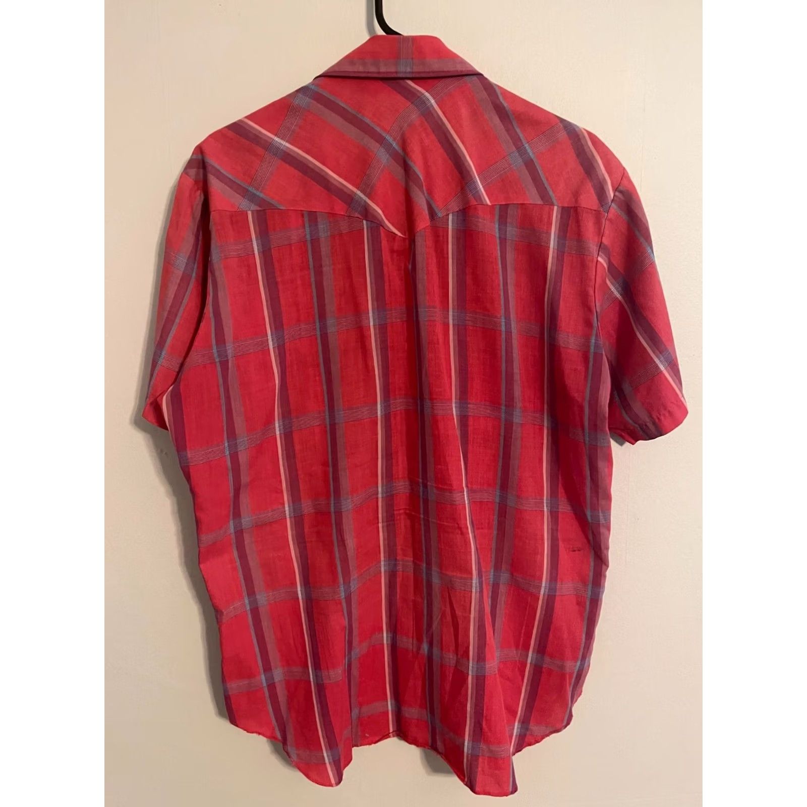 Wrangler Wrangler Western Pearl Snap Button Up Red Plaid Cowboy Shirt Men's L Size US L / EU 52-54 / 3 - 4 Thumbnail