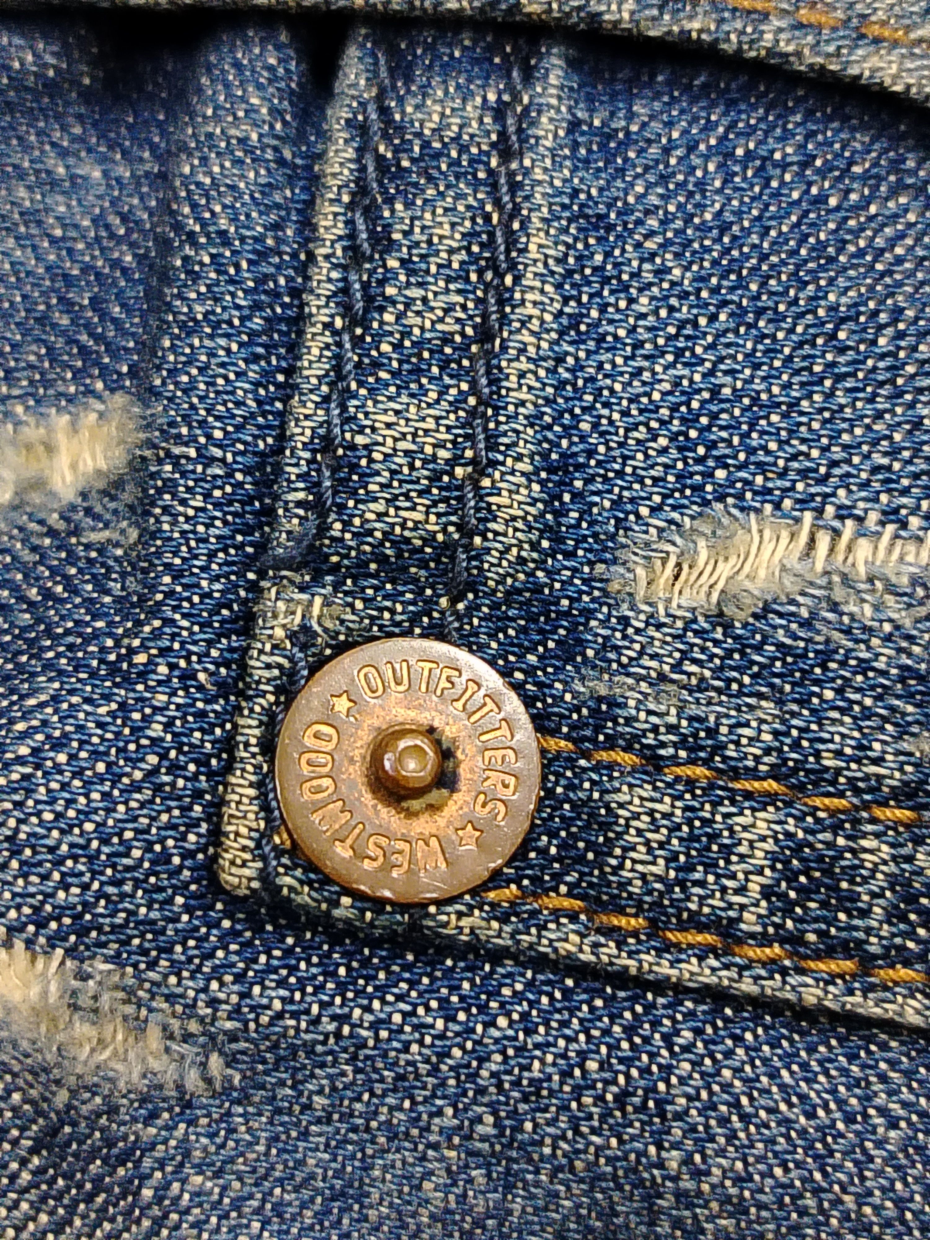 Designer Westwood Outfitters paint splatter ripped denim Size 32" / US 10 / IT 46 - 4 Thumbnail