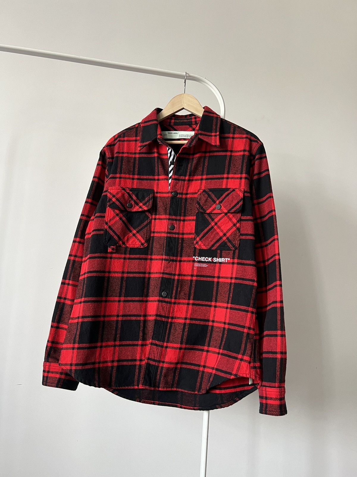 Off-White Off White SSENSE Exclusive “Check Shirt” Flannel Size M Size US M / EU 48-50 / 2 - 2 Thumbnail