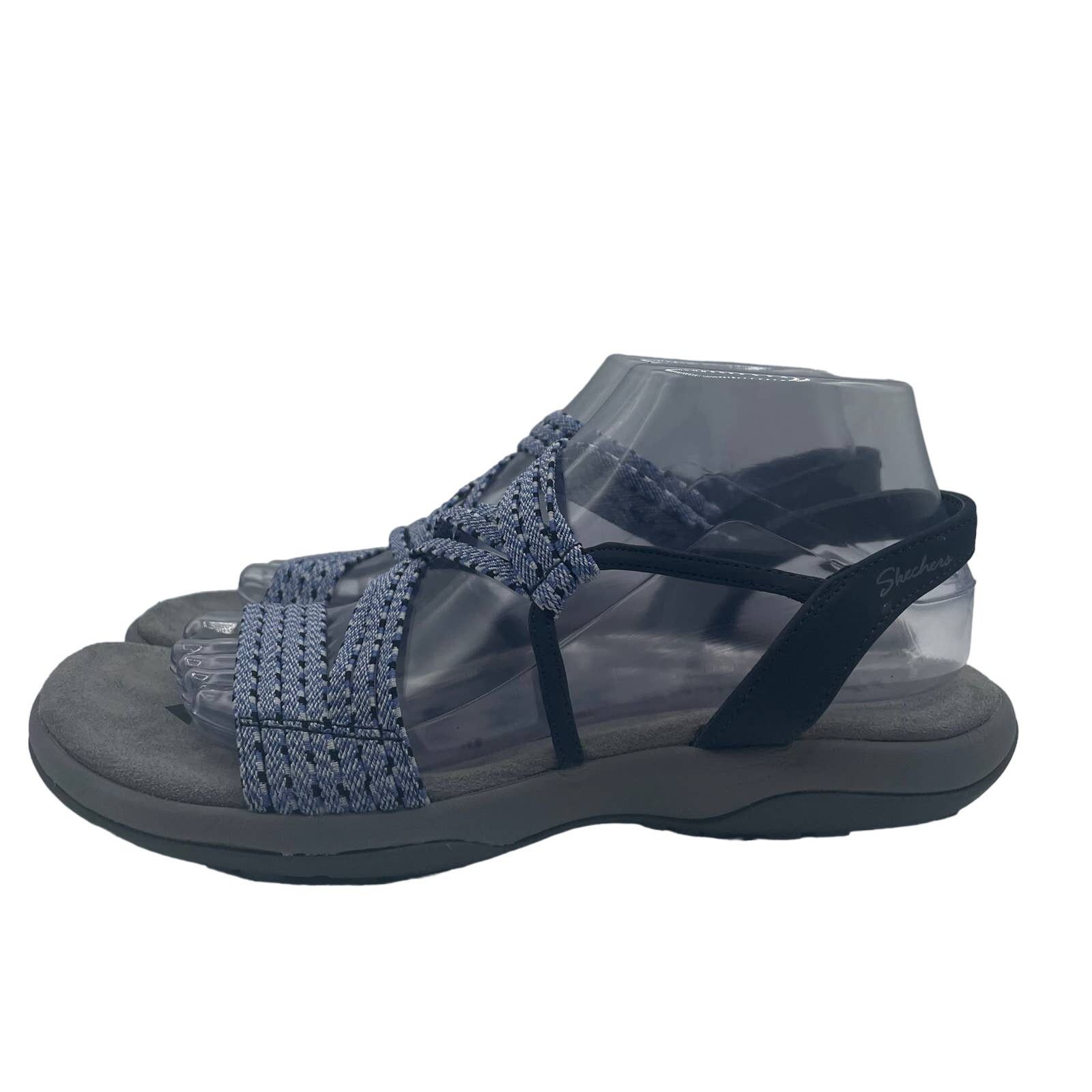 SKECHERS Skechers Reggae Slim Sandals Outdoors Blue Womens 9 Size US 9 / IT 39 - 2 Thumbnail