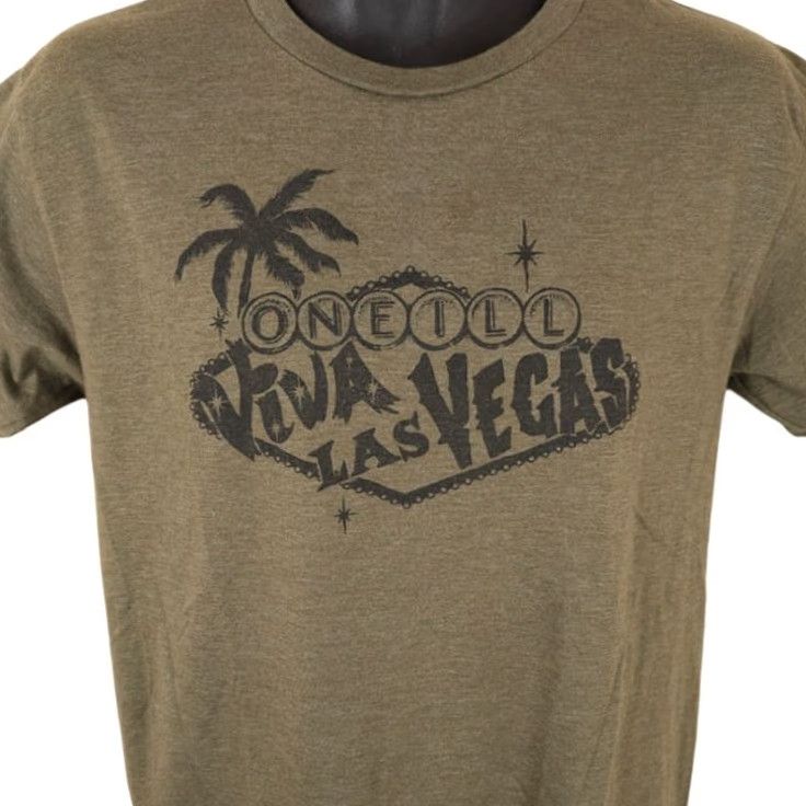 O'Neill Viva Las Vegas T Shirt Mens Size Medium Green ONeill Travel Destination Tee Size US M / EU 48-50 / 2 - 2 Thumbnail